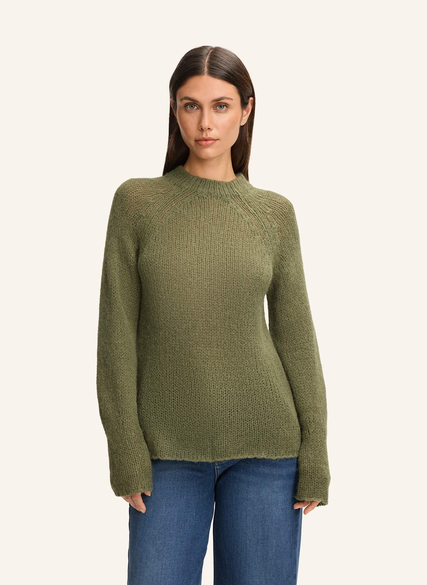 JOOP! Pullover KARA mit Alpaka: OLIV