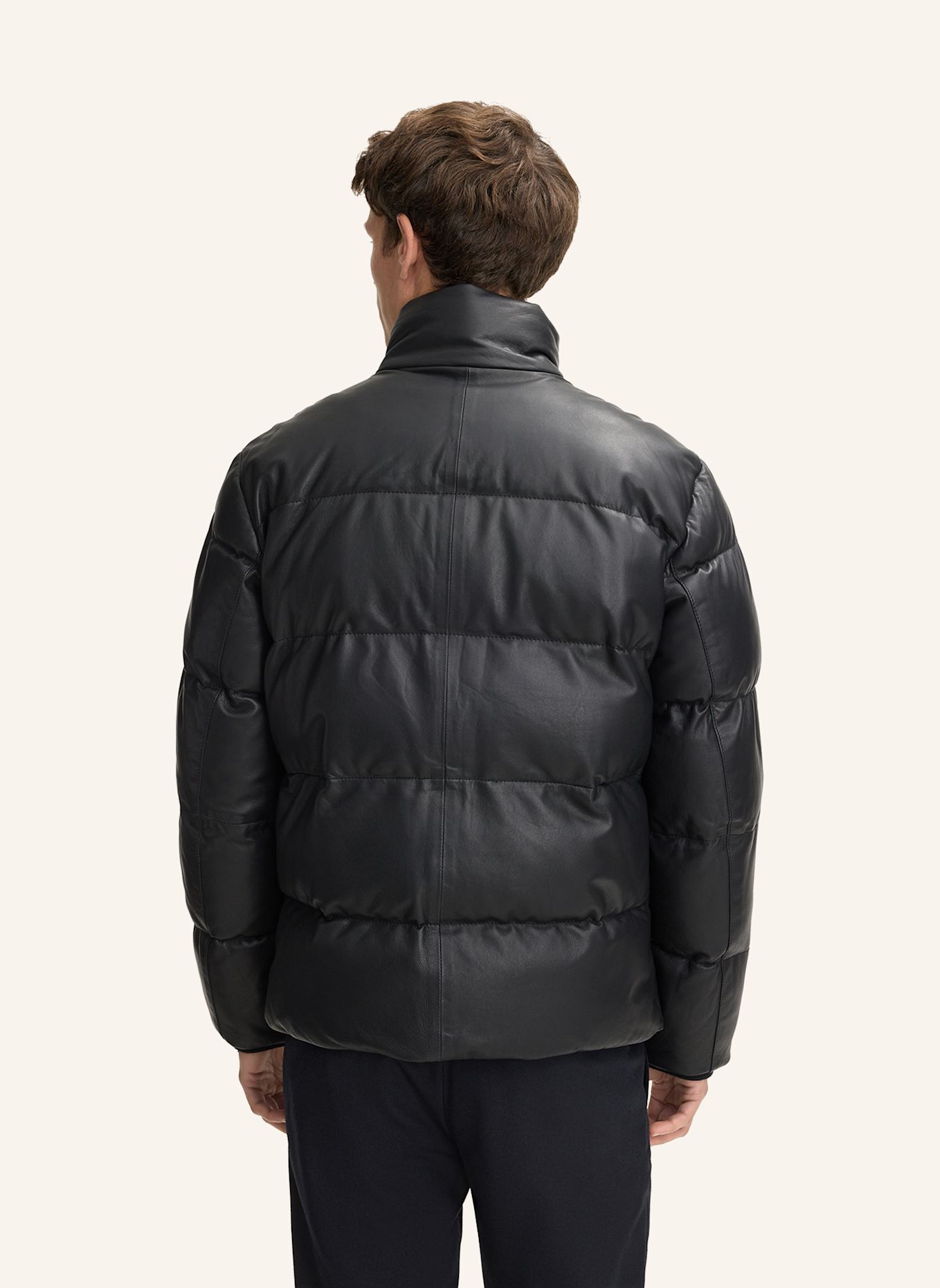 JOOP! Leder-Steppjacke: SCHWARZ