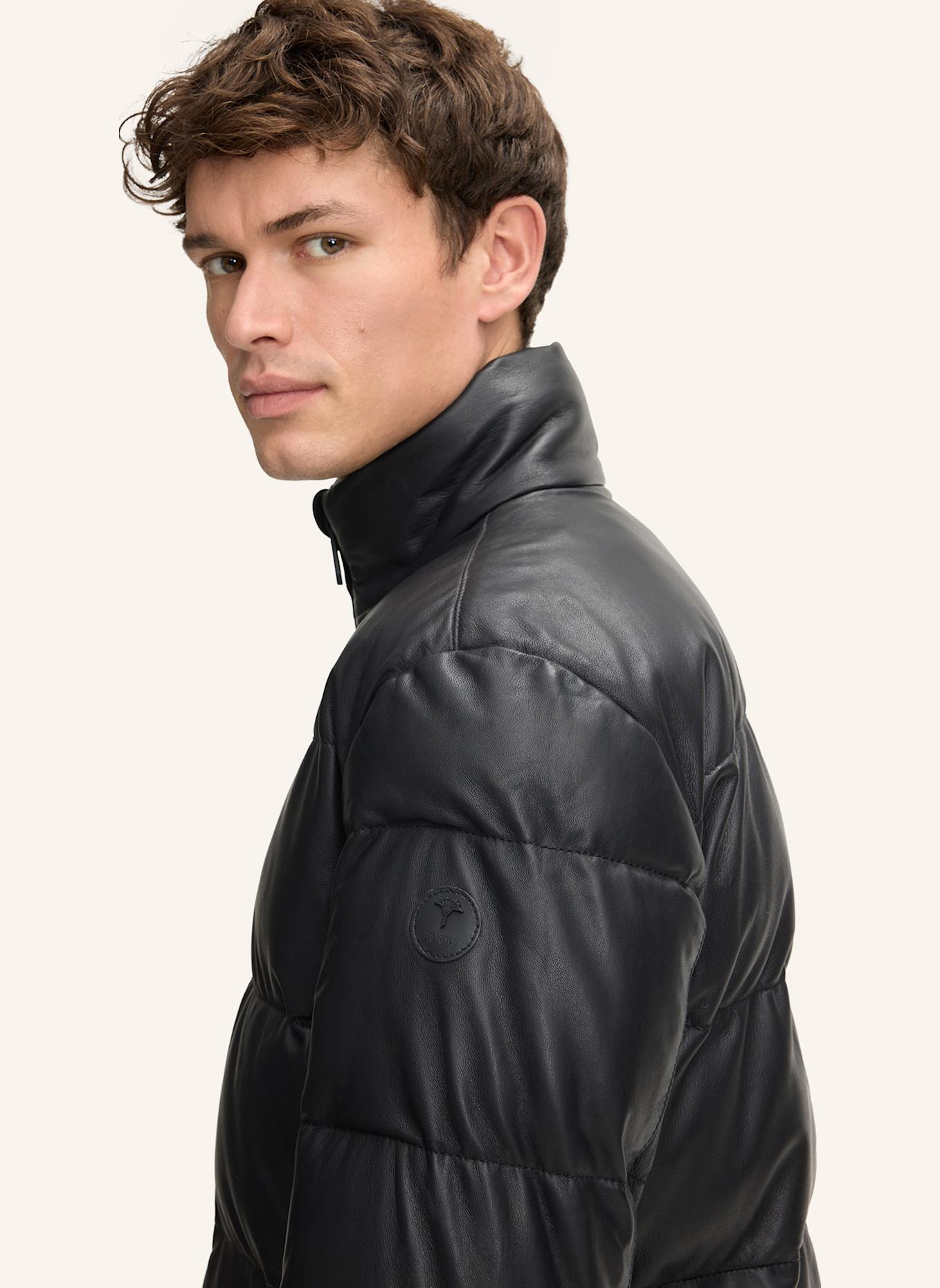 JOOP! Leder-Steppjacke: SCHWARZ