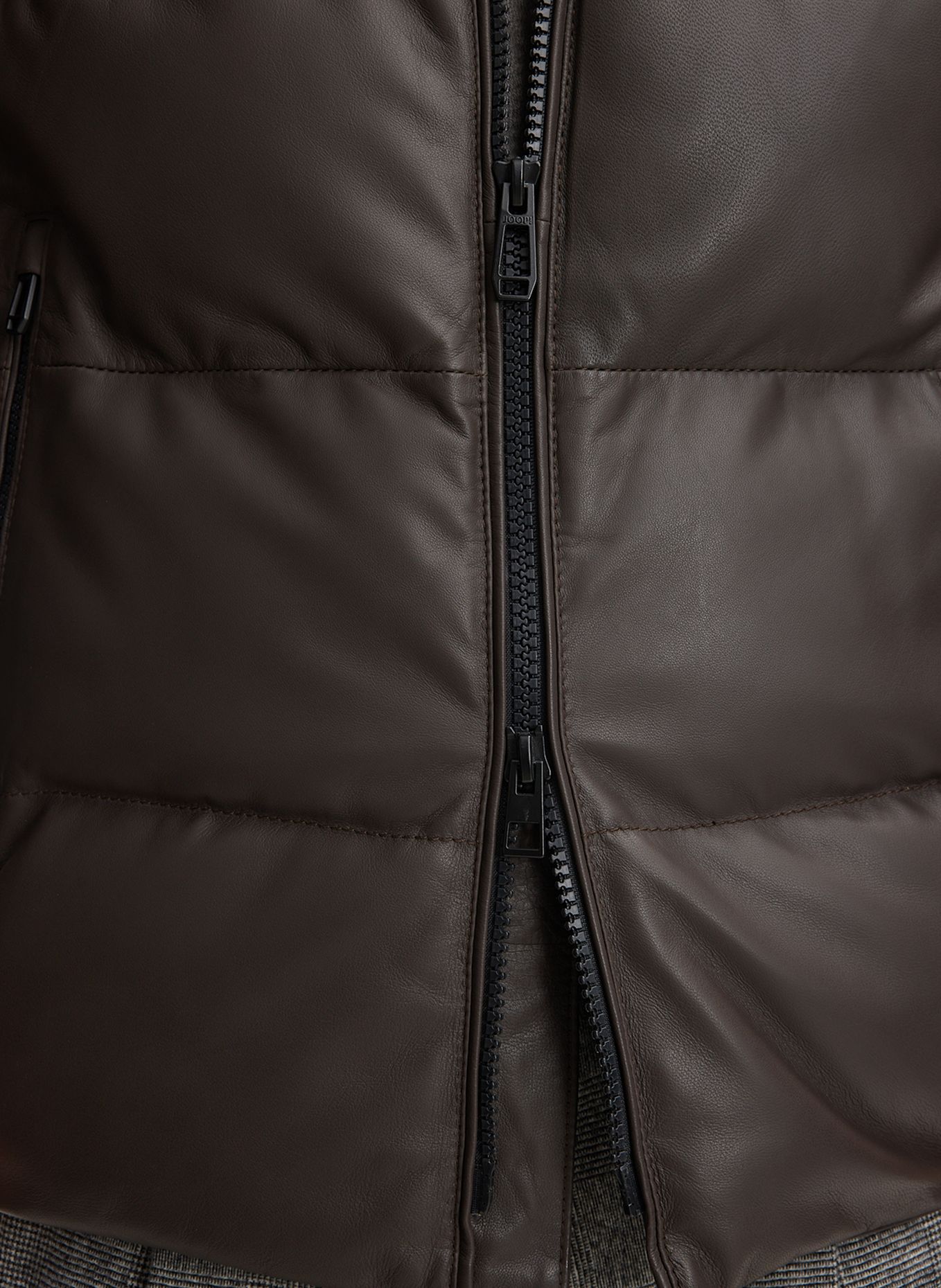 JOOP! Leder-Steppjacke: DUNKELBRAUN