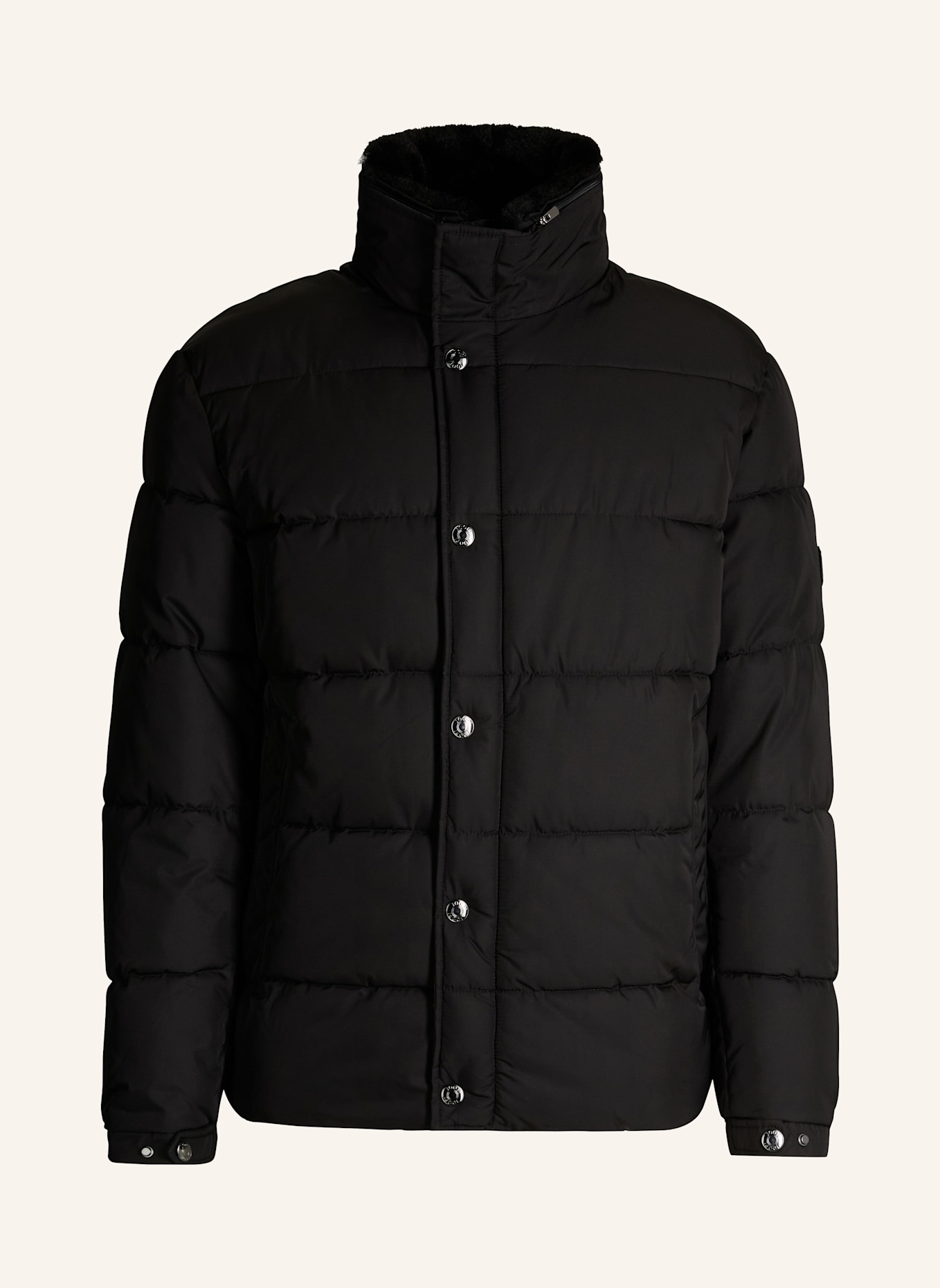 JOOP! Steppjacke NEWTON mit abnehmbarem Kunstfell: SCHWARZ