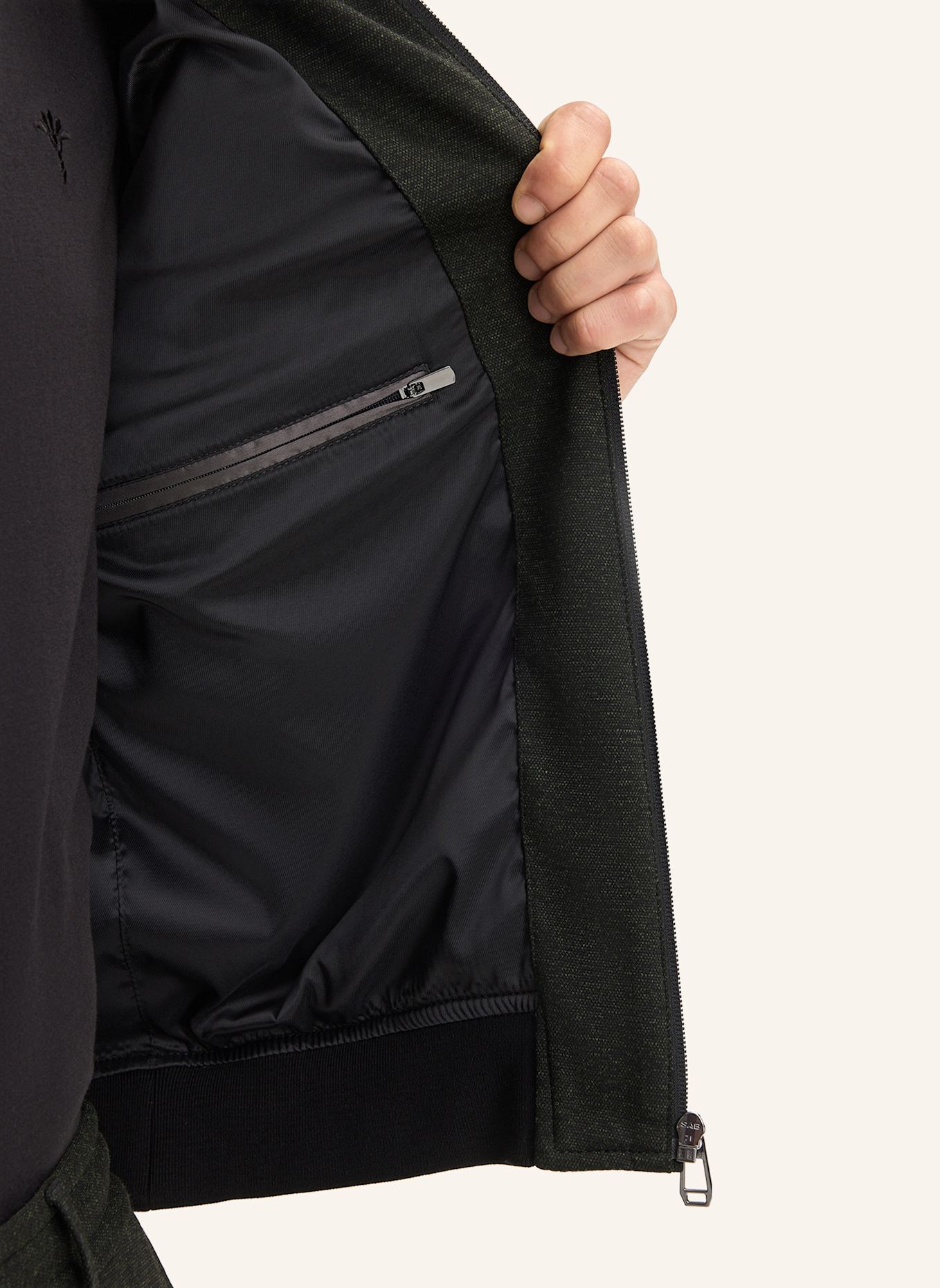 JOOP! Collegejacke: GRAU/ GRÜN