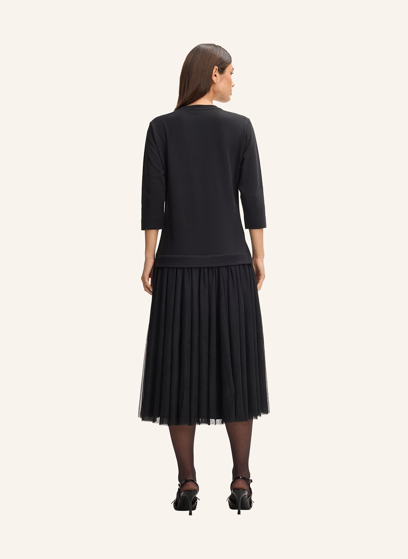 JOOP! Kleid TAREN im Materialmix: SCHWARZ