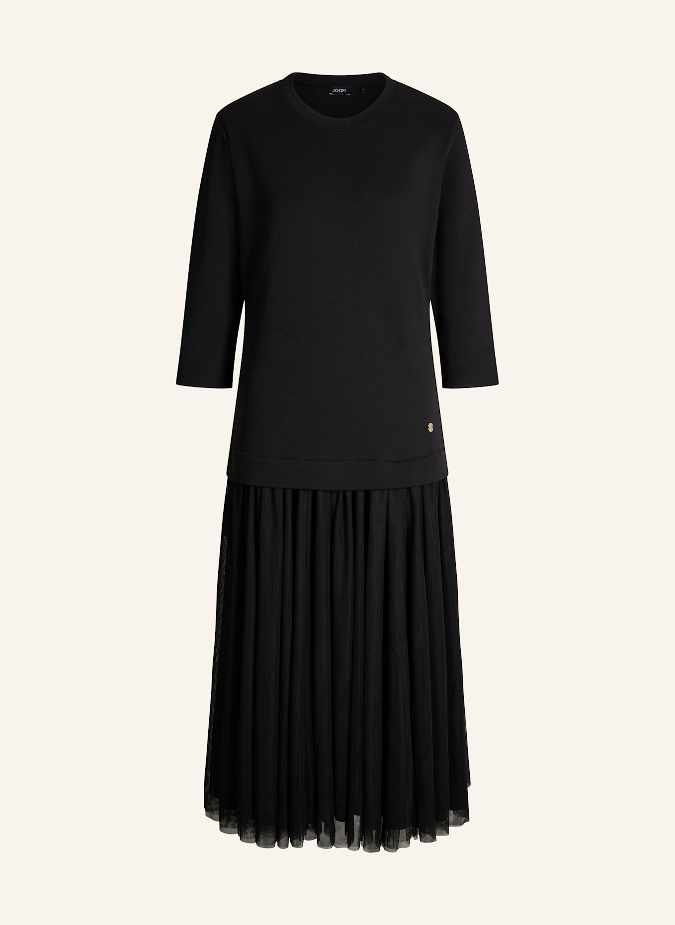 JOOP! Kleid TAREN im Materialmix: SCHWARZ