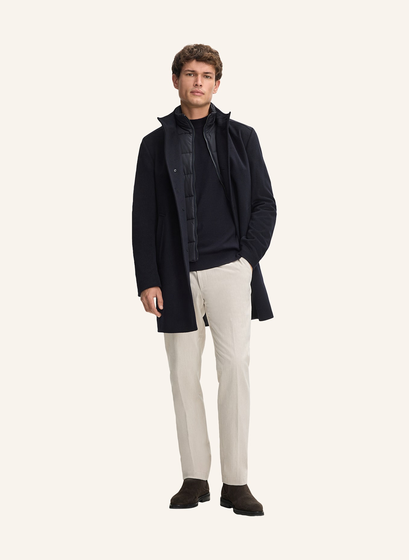 JOOP! Wollmantel: DUNKELBLAU