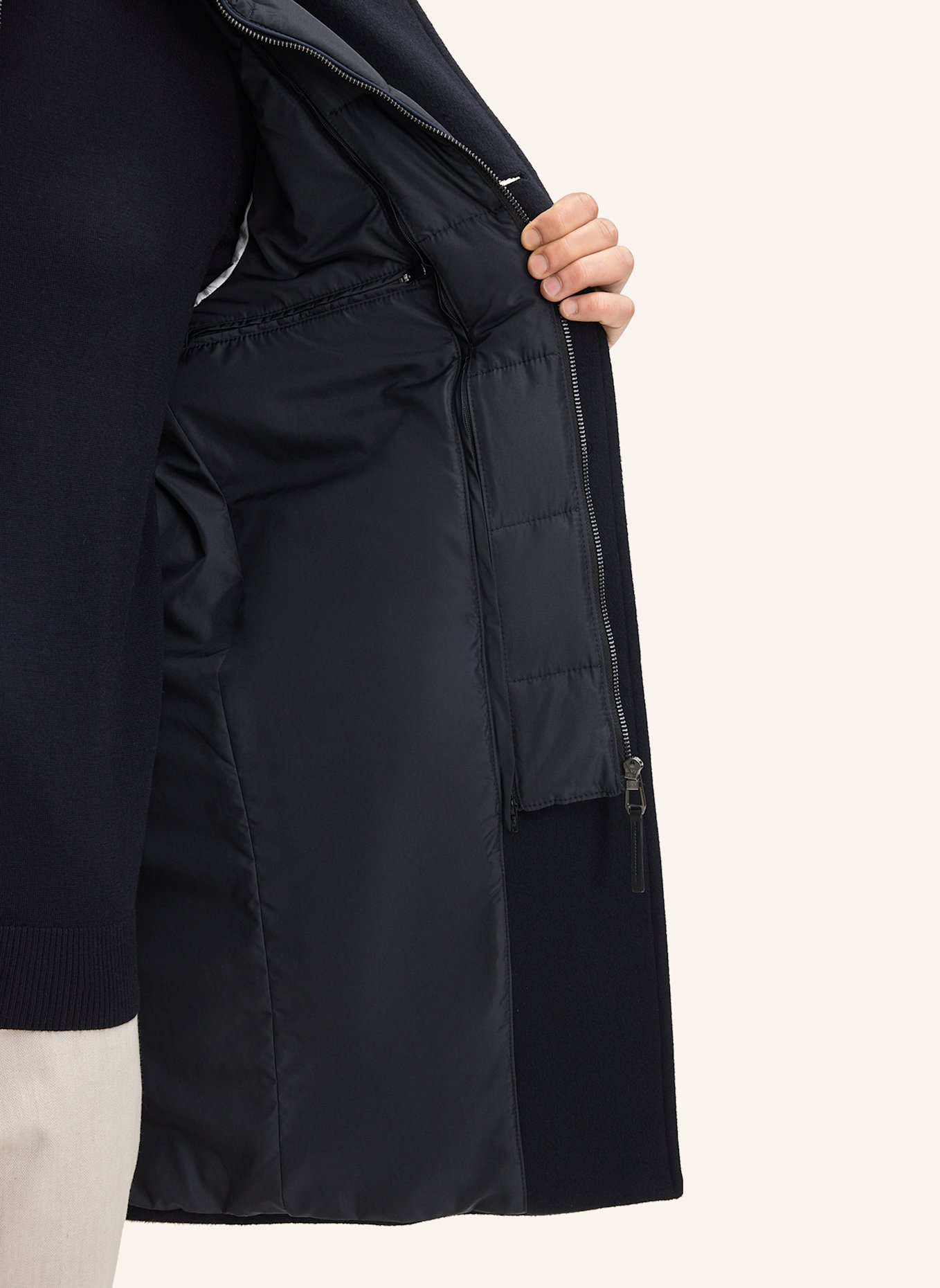 JOOP! Wollmantel: DUNKELBLAU