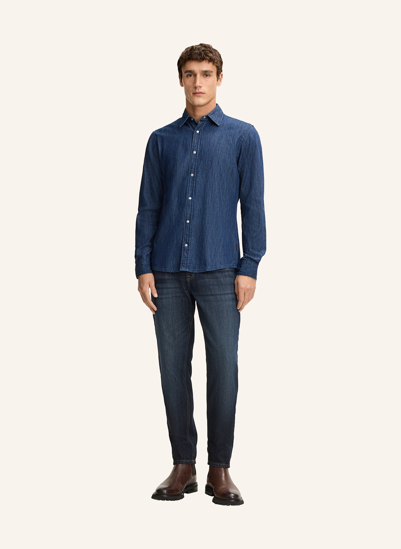 JOOP! JEANS Jeanshemd Modern Fit: DUNKELBLAU
