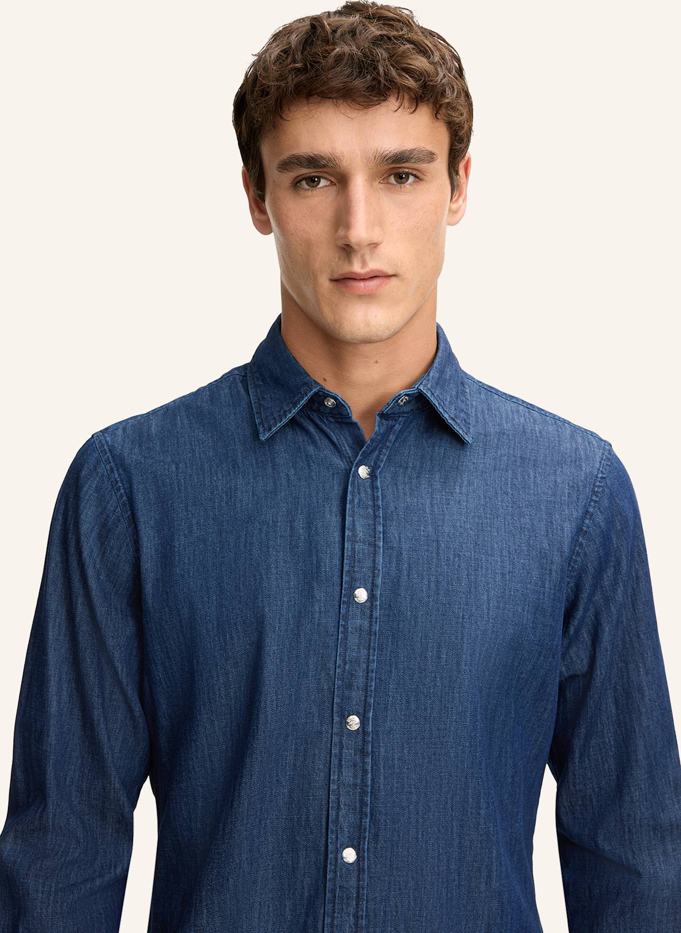 JOOP! JEANS Jeanshemd Modern Fit: DUNKELBLAU