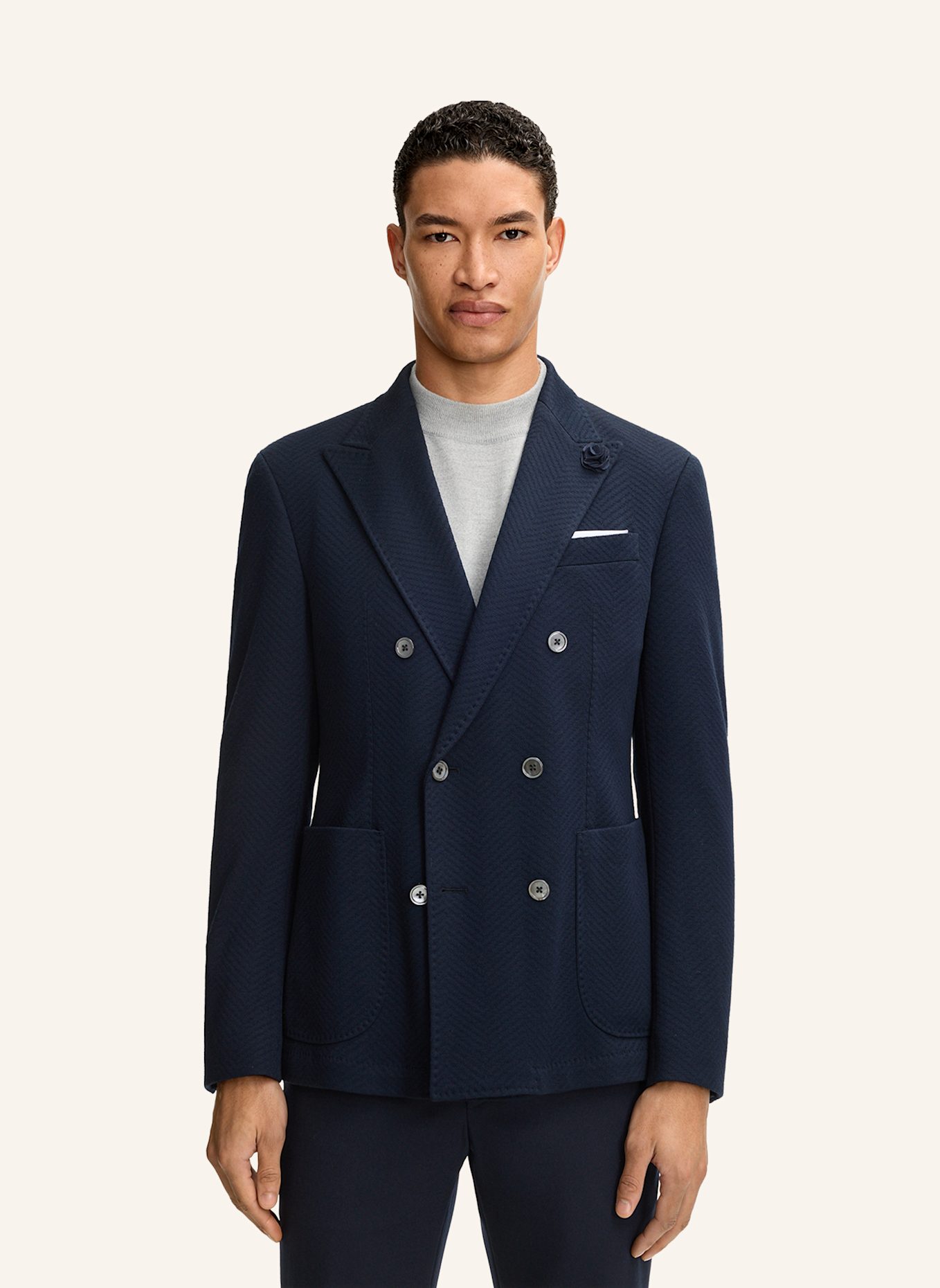 JOOP! Doppelreiher-Sakko Slim Fit: DUNKELBLAU