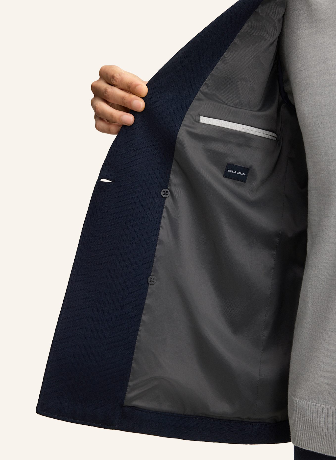 JOOP! Doppelreiher-Sakko Slim Fit: DUNKELBLAU