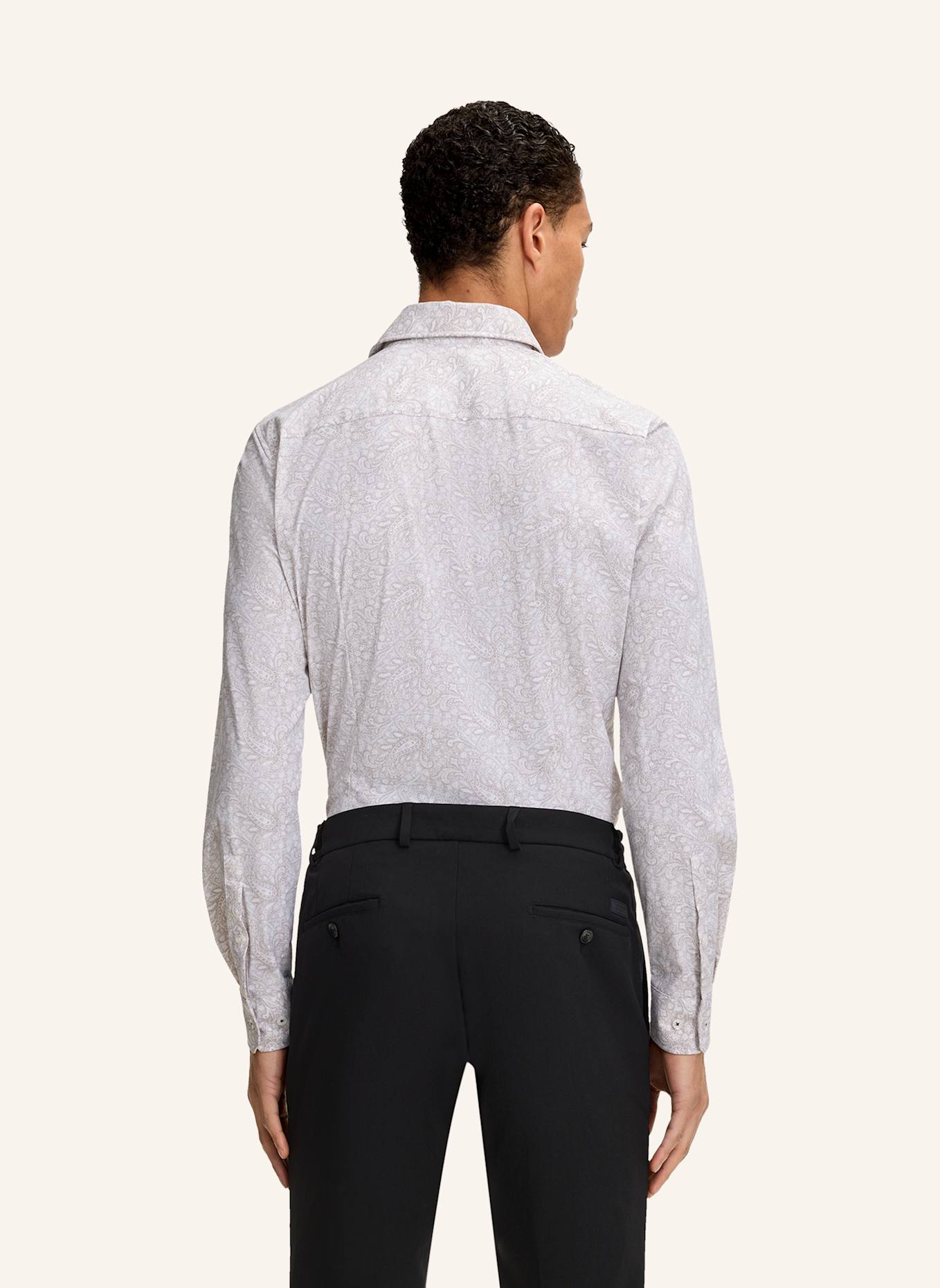 JOOP! Hemd Slim Fit: BEIGE/ WEISS