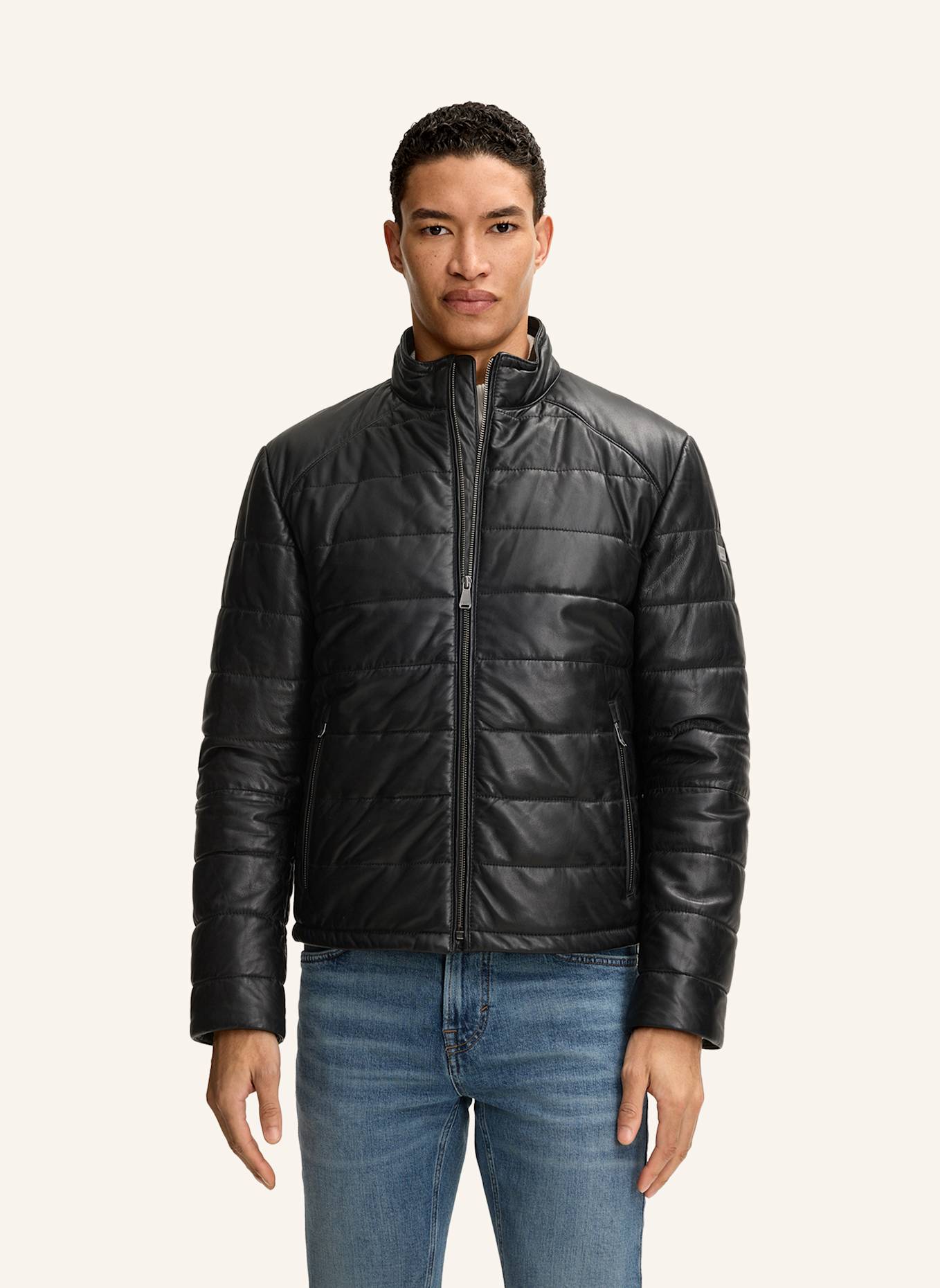JOOP! JEANS Lederjacke: SCHWARZ
