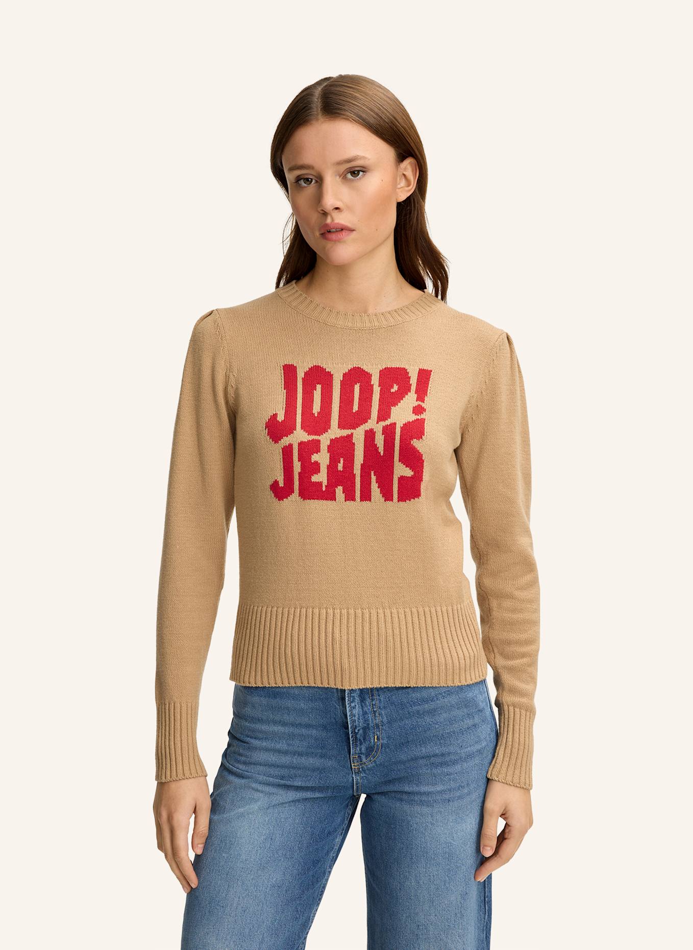 JOOP! JEANS Strick-Pullover: BEIGE