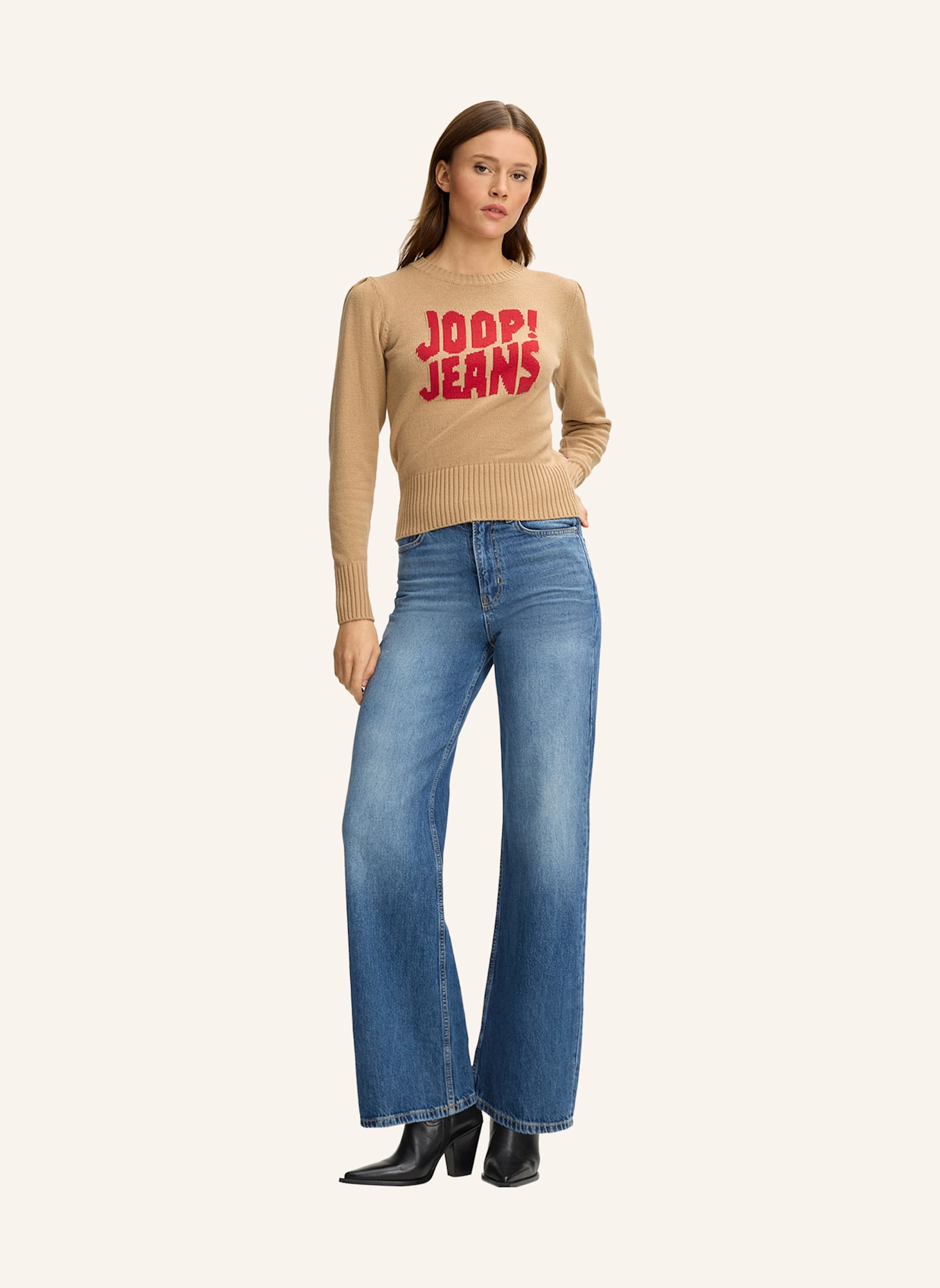 JOOP! JEANS Strick-Pullover: BEIGE