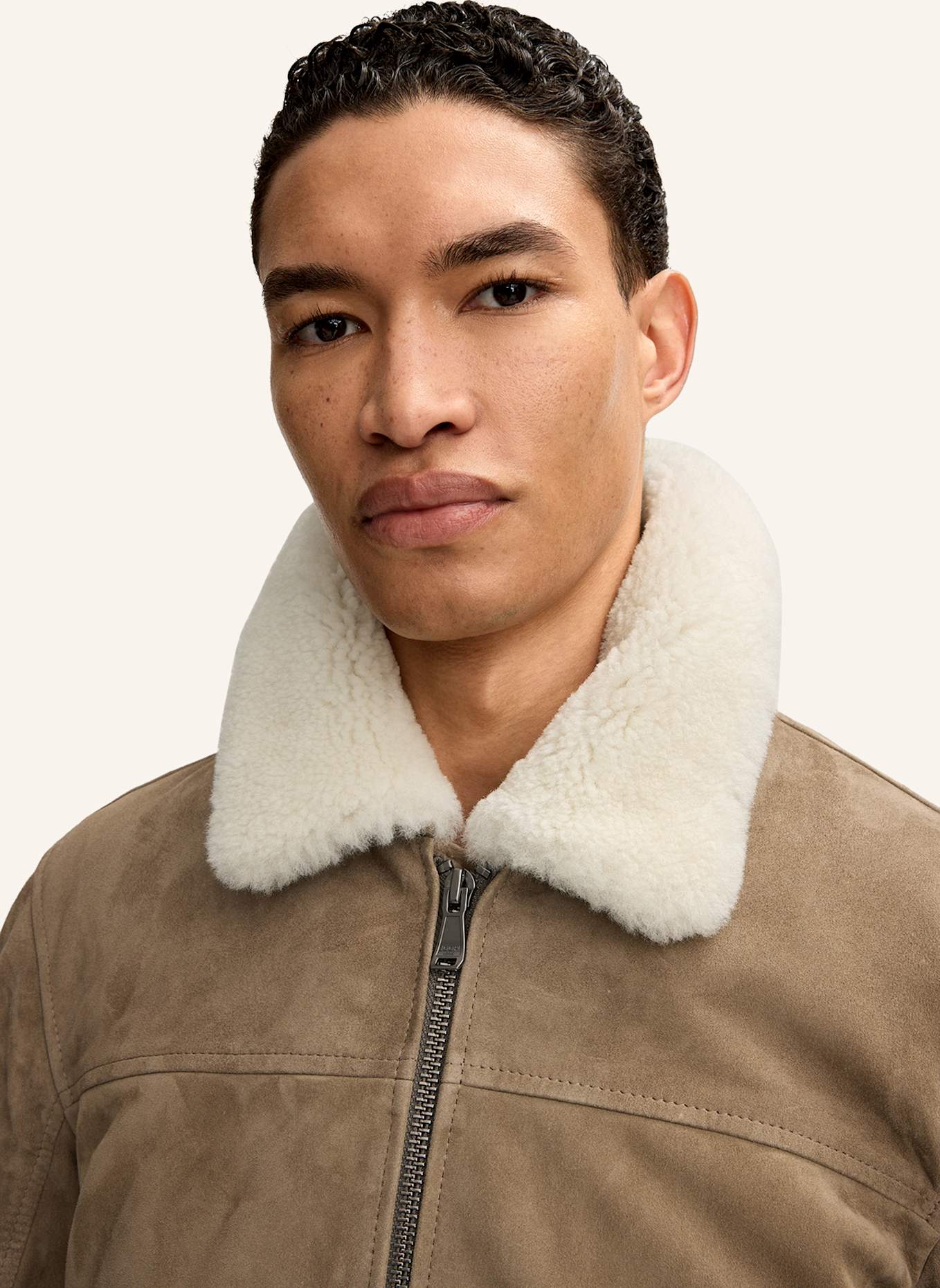 JOOP! JEANS Lederjacke: HELLBRAUN