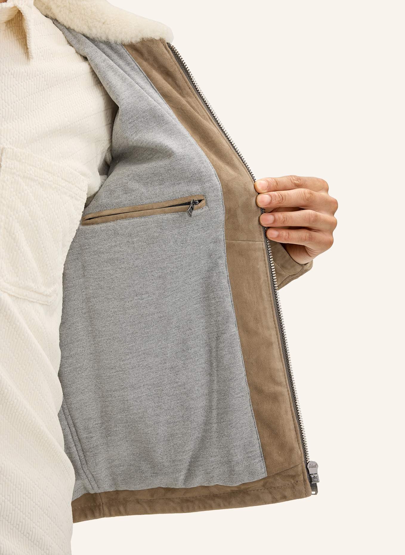 JOOP! JEANS Lederjacke: HELLBRAUN