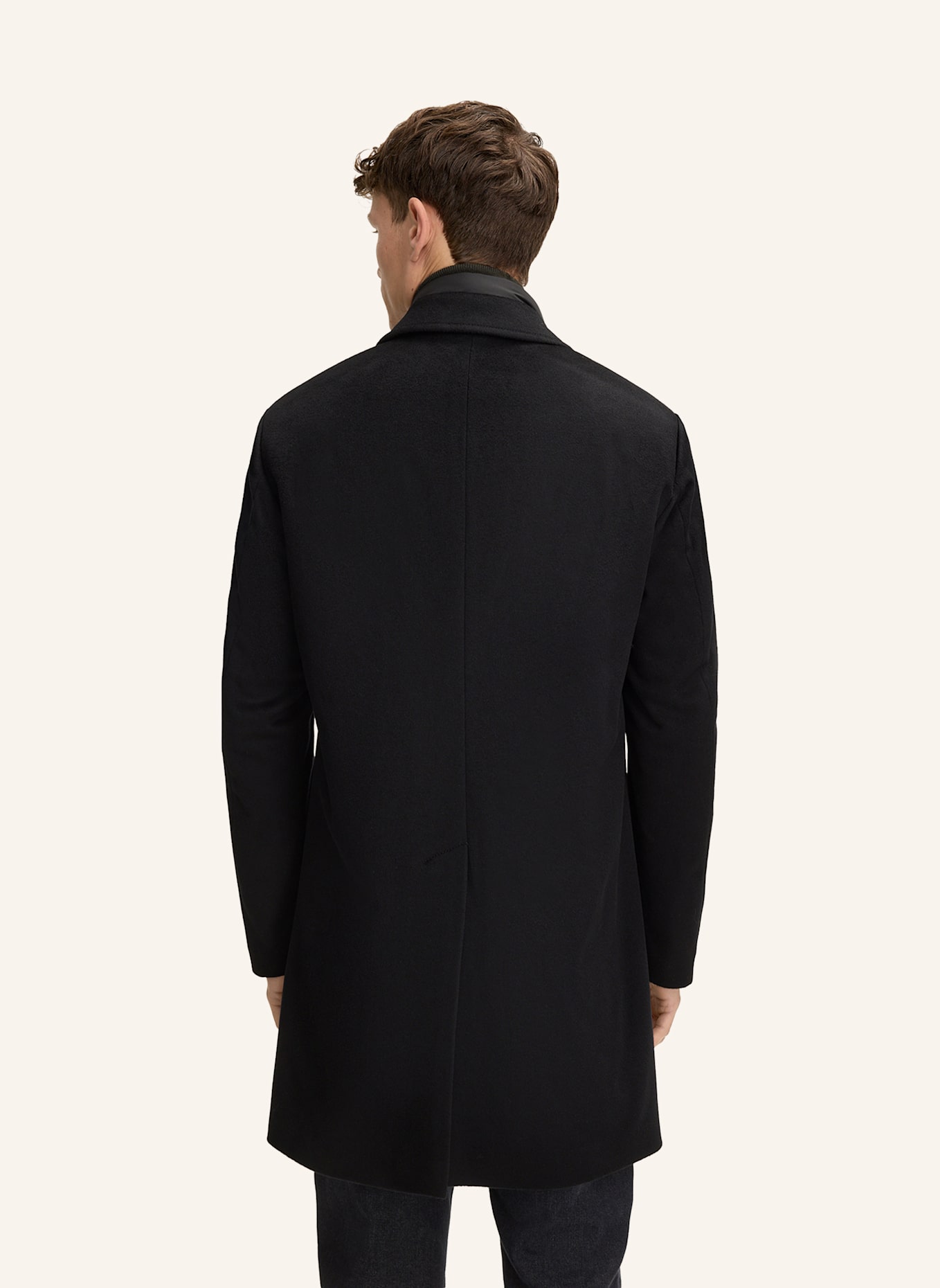 JOOP! Wollmantel MORRIS mit herausnehmbarer Blende: SCHWARZ