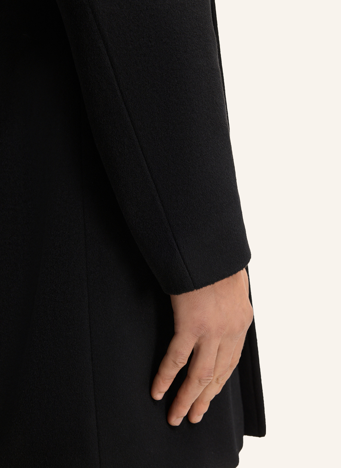 JOOP! Wollmantel MORRIS mit herausnehmbarer Blende: SCHWARZ