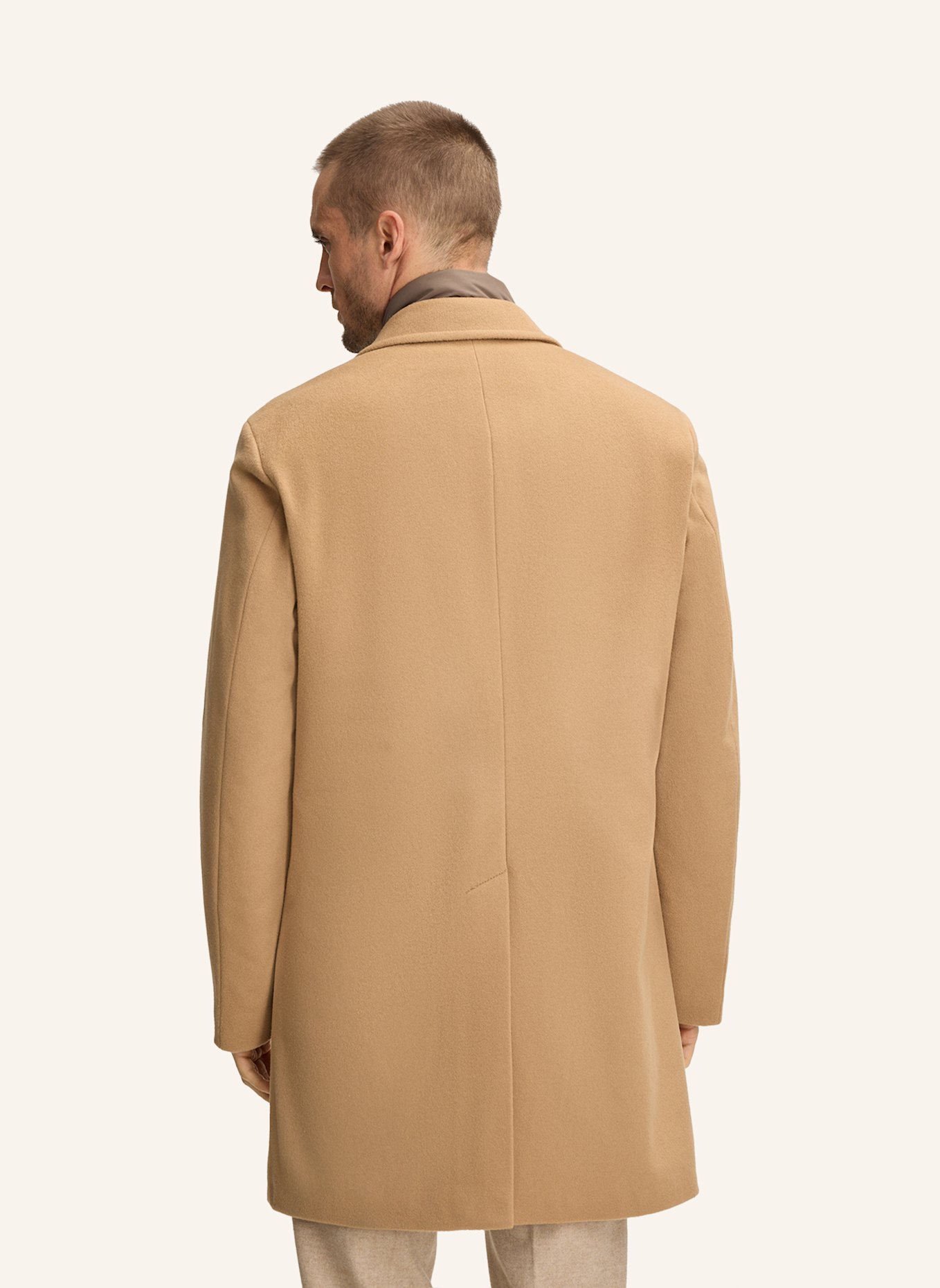 JOOP! Wollmantel MORRIS mit herausnehmbarer Blende: CAMEL