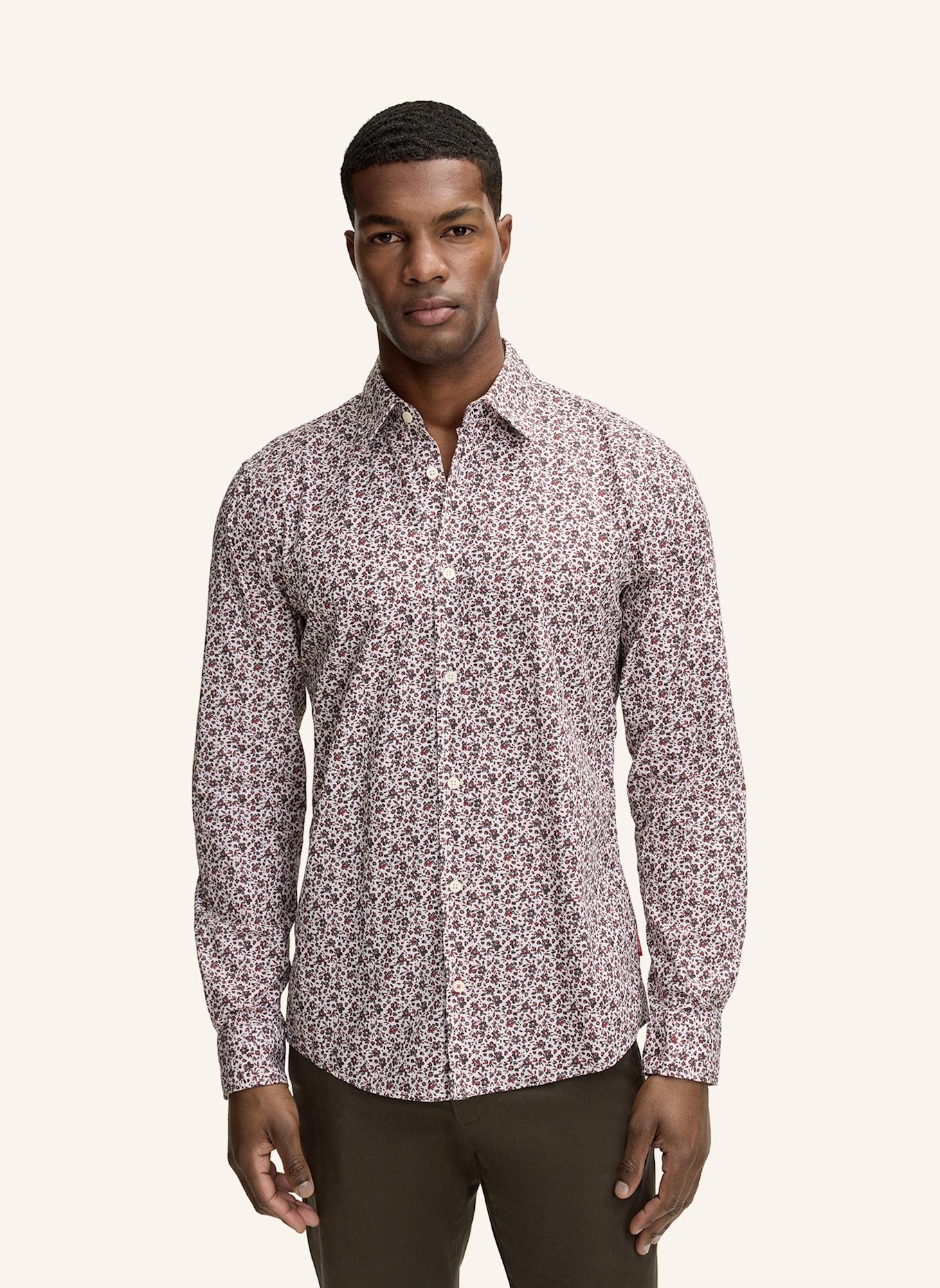 JOOP! JEANS Hemd Modern Fit: WEISS/ ROT