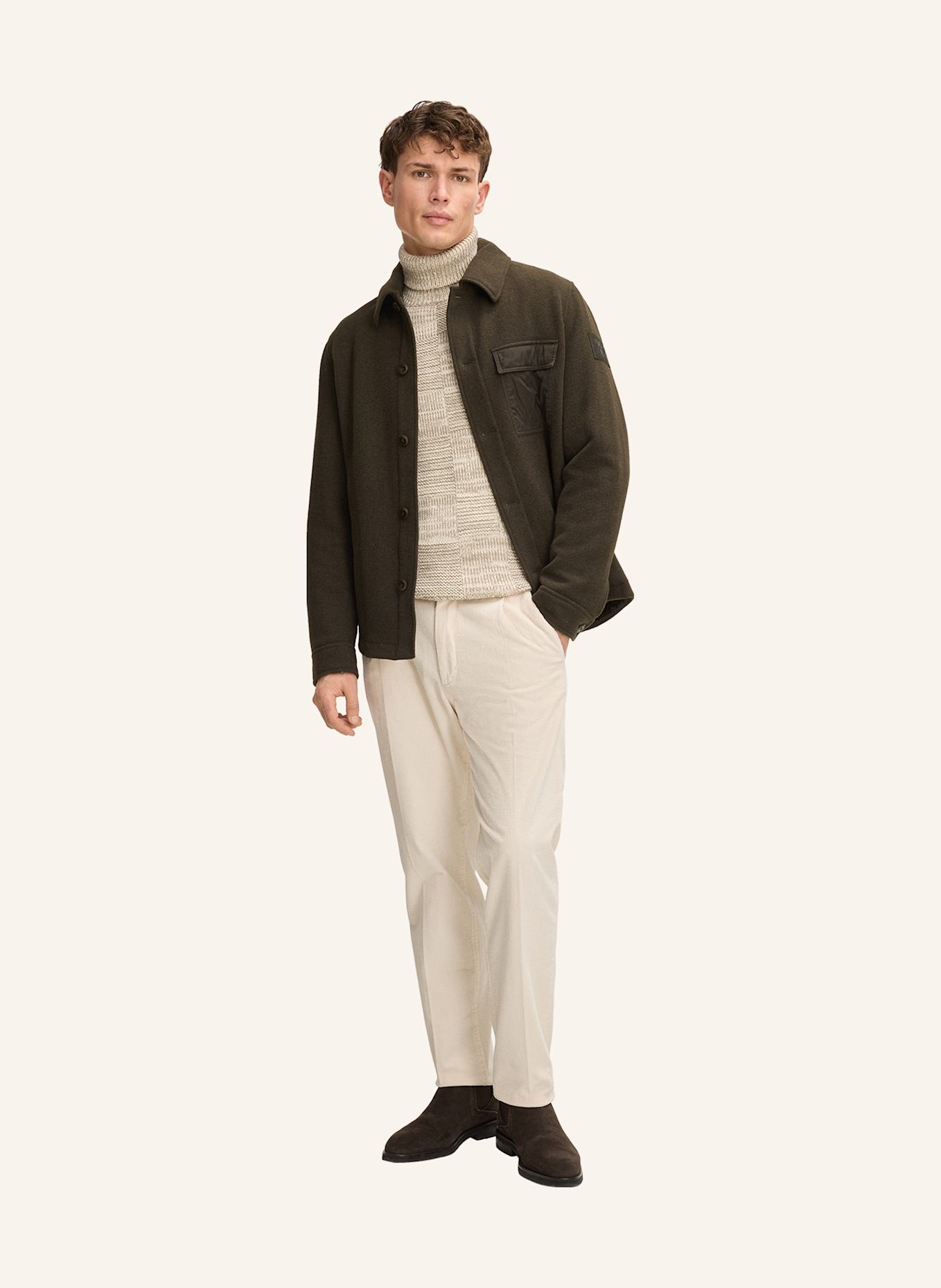 JOOP! JEANS Cordhose Loose Fit: CREME