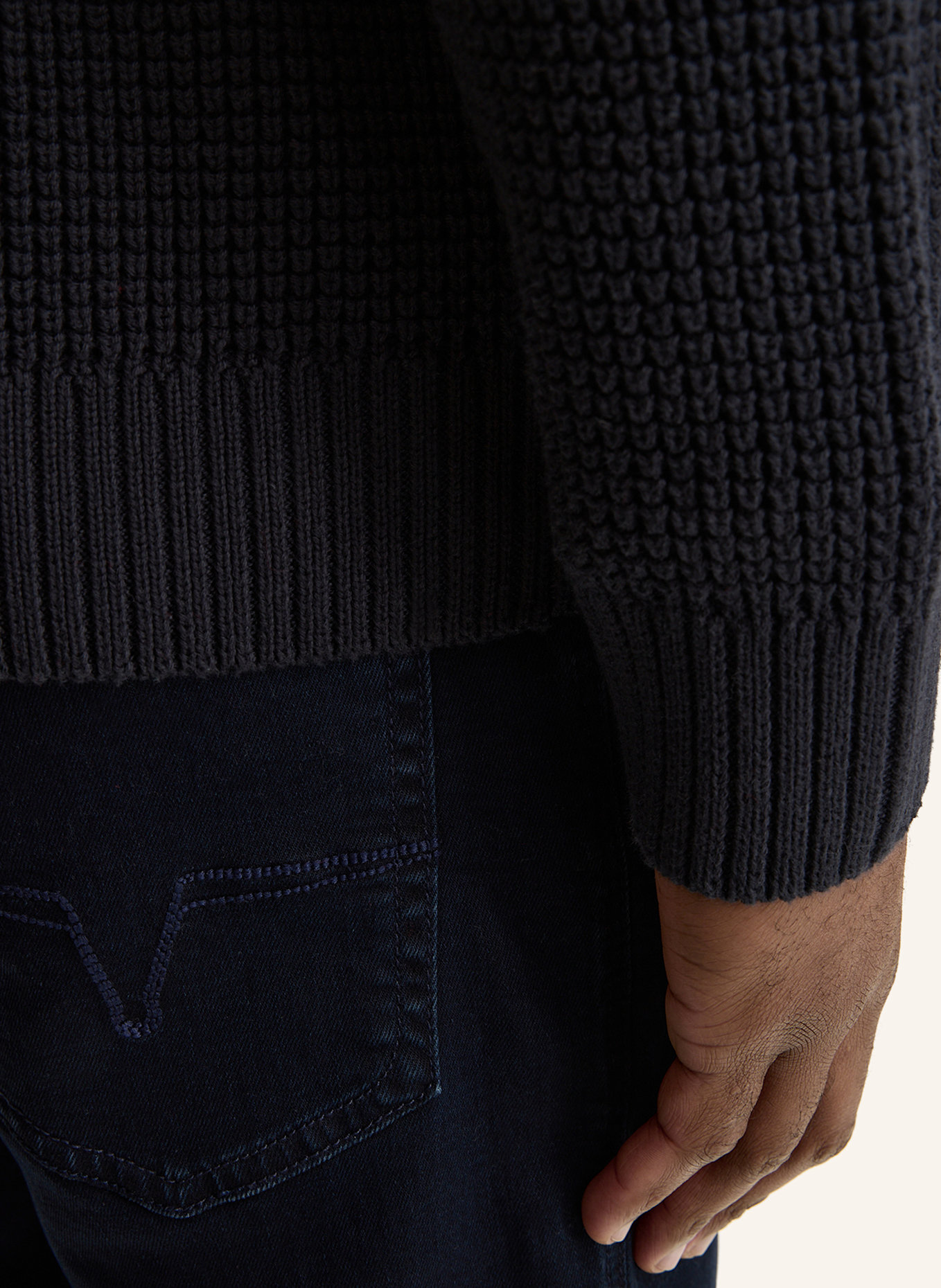 JOOP! JEANS Strickpullover: DUNKELBLAU