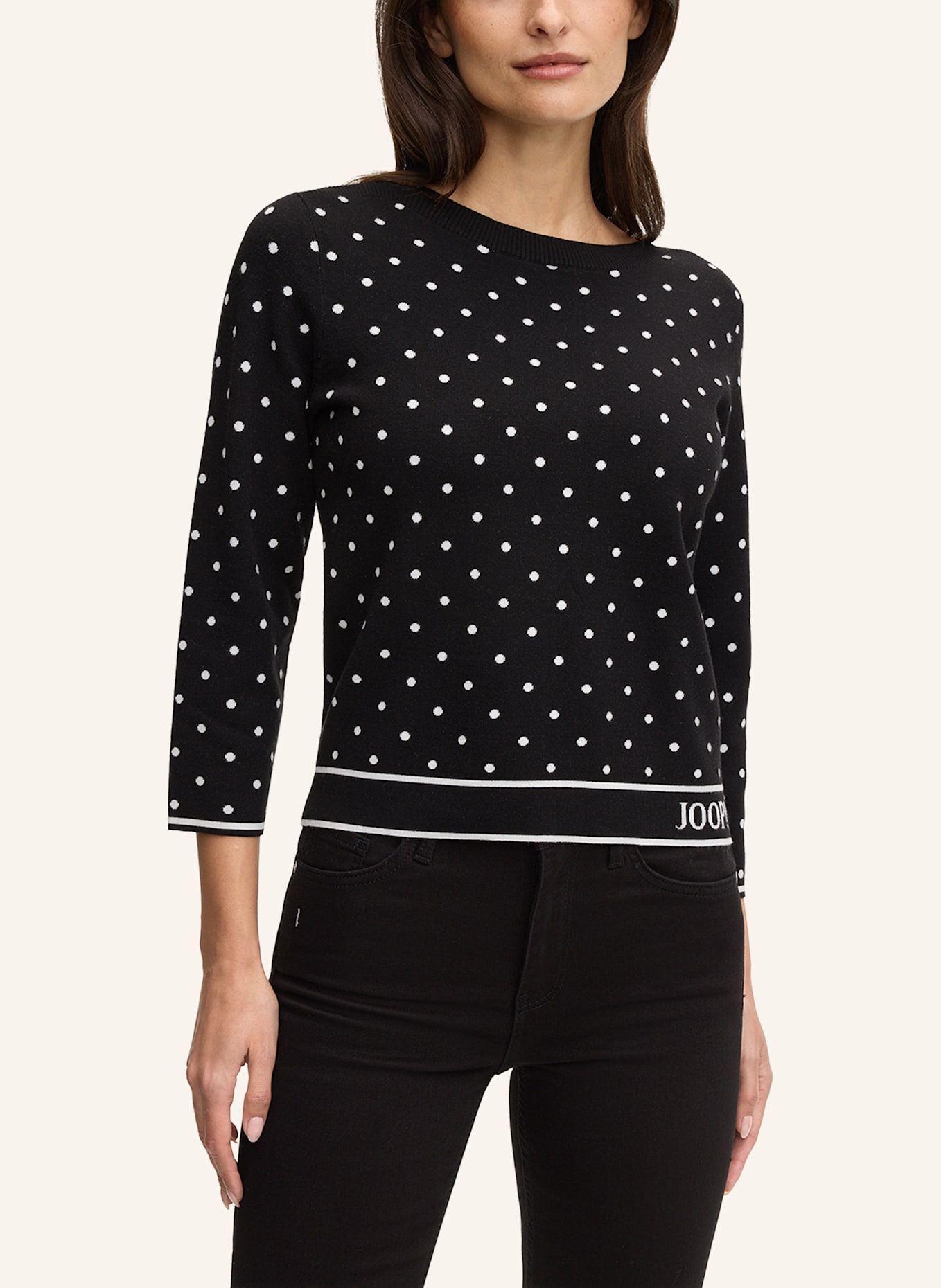 JOOP! Pullover: SCHWARZ/ WEISS