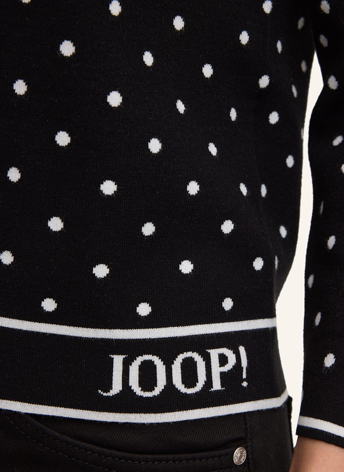 JOOP! Pullover: SCHWARZ/ WEISS