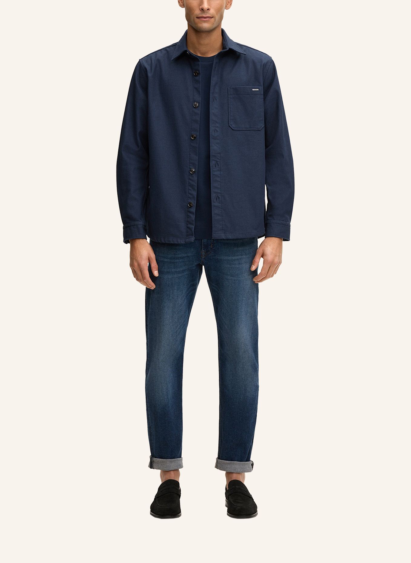 JOOP! Overshirt Regular Fit: DUNKELBLAU