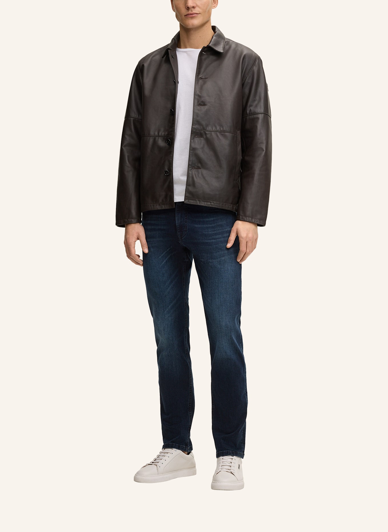 JOOP! Lederjacke: DUNKELBRAUN