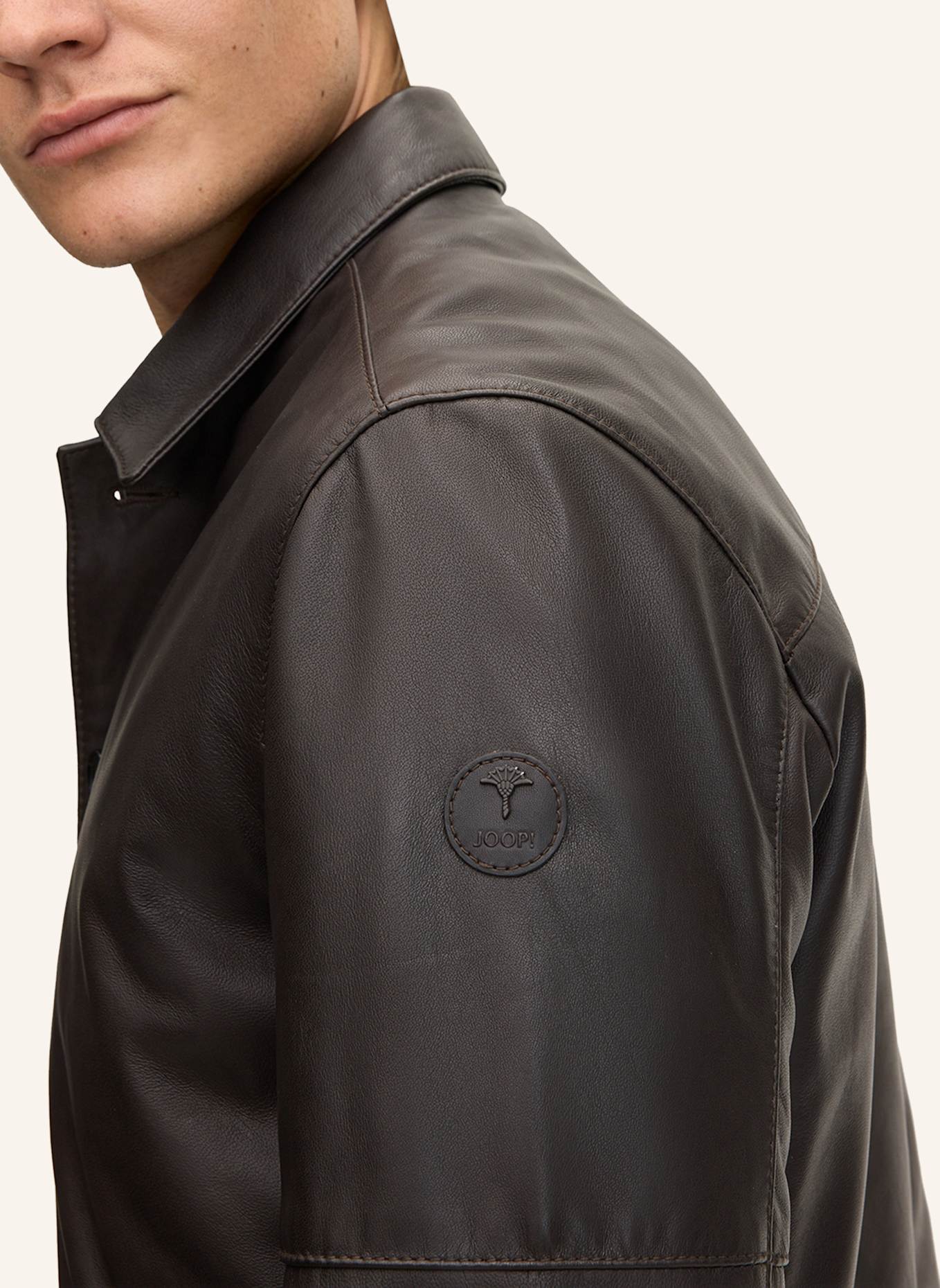JOOP! Lederjacke: DUNKELBRAUN