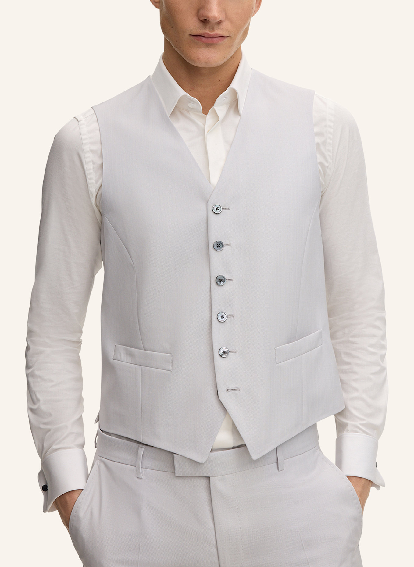 JOOP! Weste Regular Fit: HELLGRAU