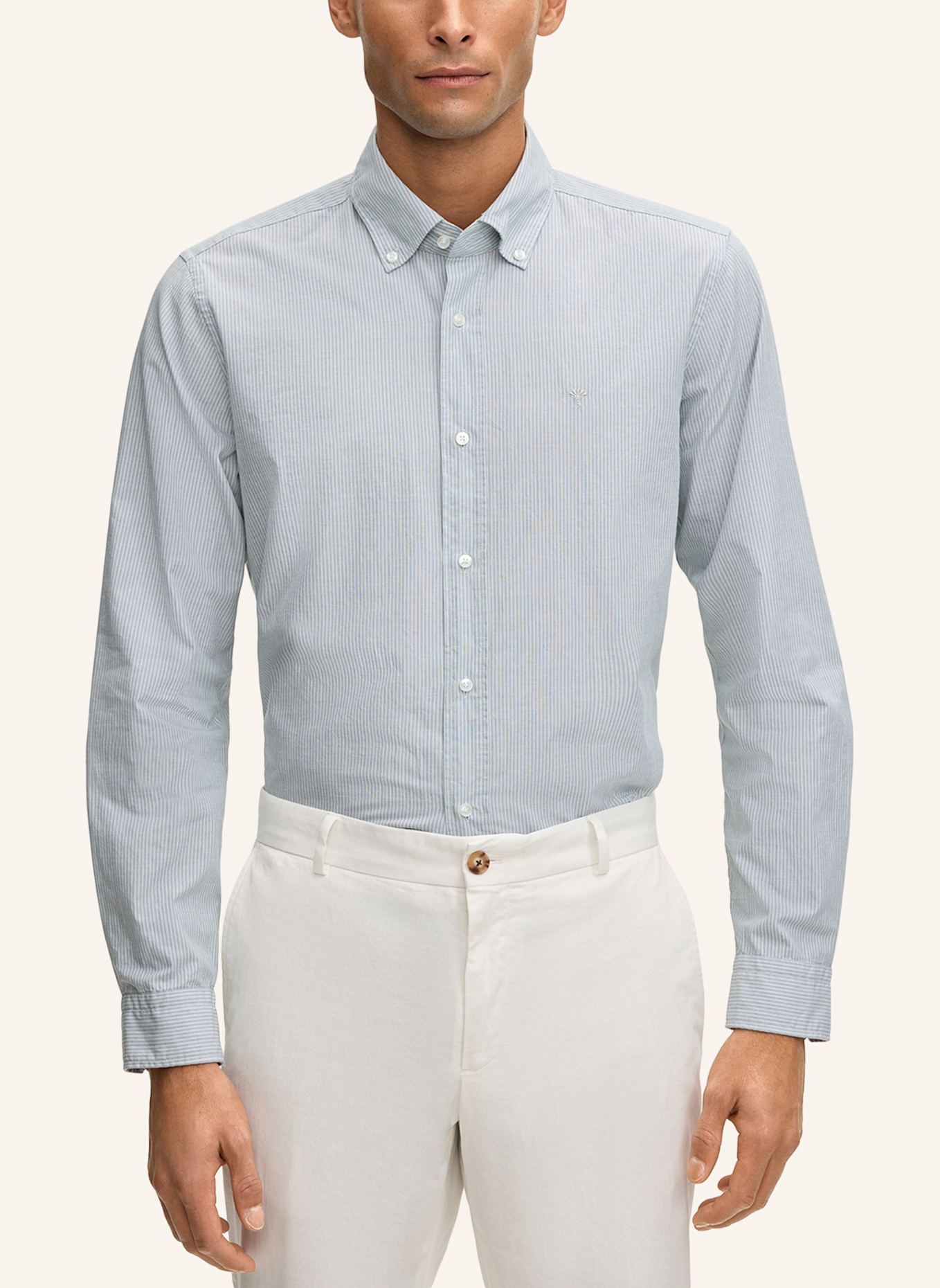 JOOP! Hemd Slim Fit: GRÜN/ WEISS