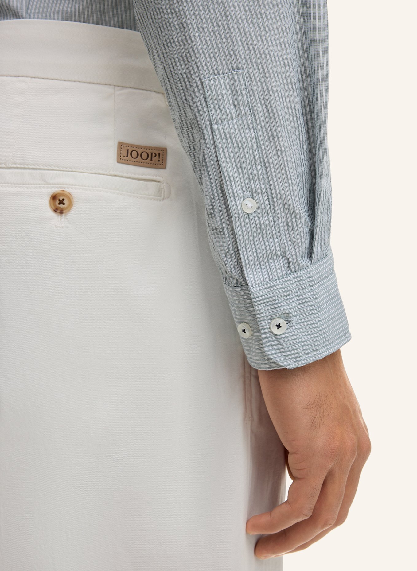 JOOP! Hemd Slim Fit: GRÜN/ WEISS