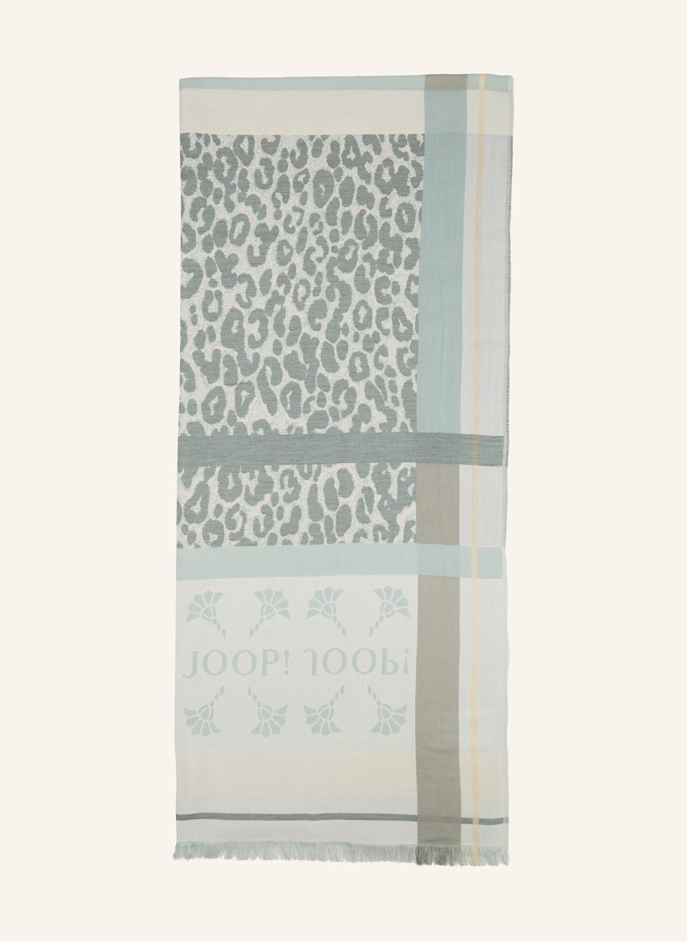 JOOP! Tuch: BEIGE/ HELLBLAU