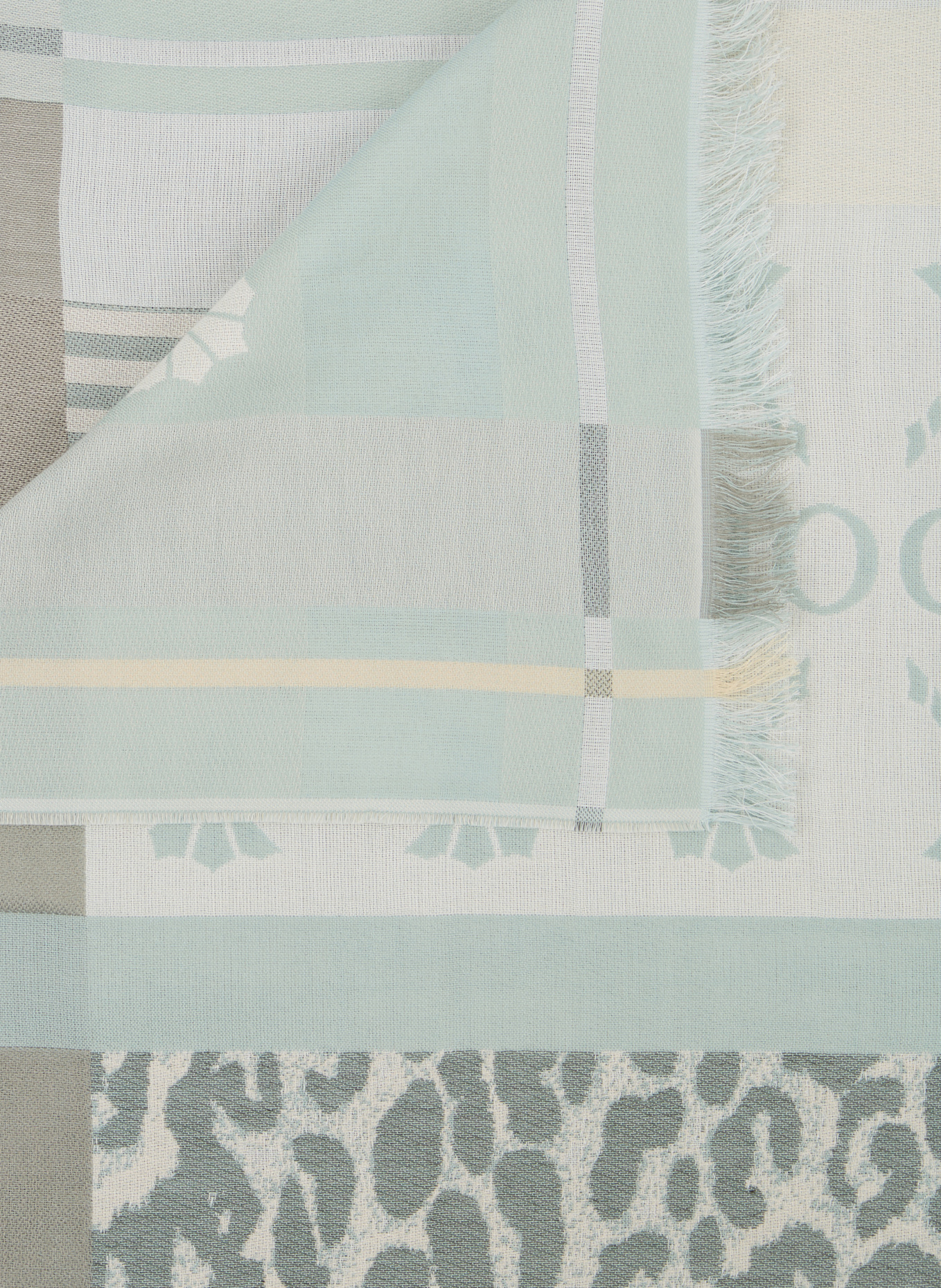 JOOP! Tuch: BEIGE/ HELLBLAU
