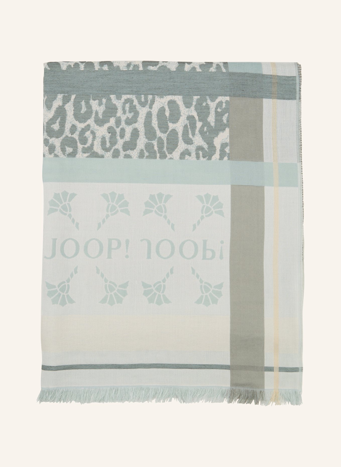 JOOP! Tuch: BEIGE/ HELLBLAU