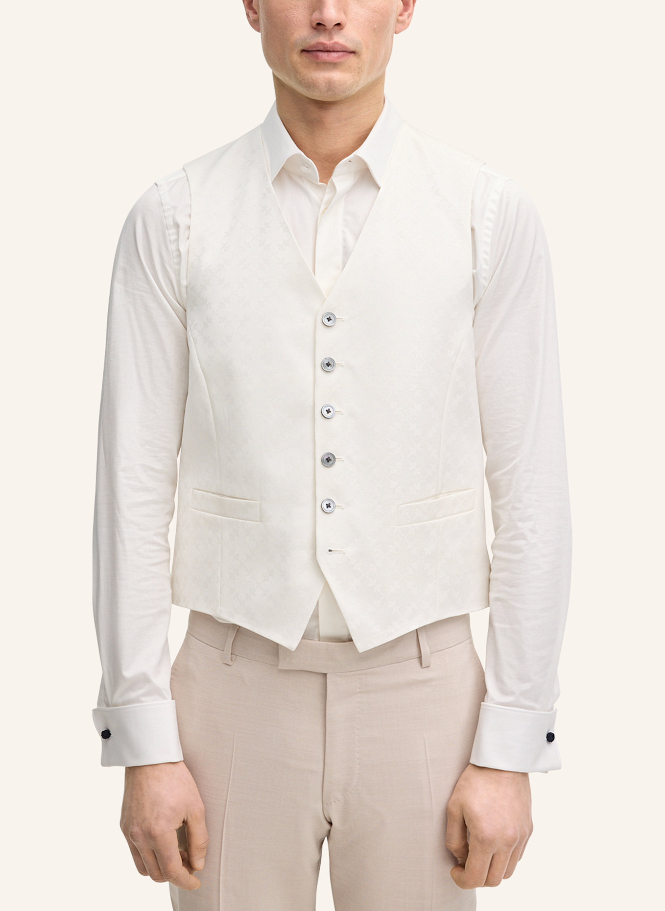 JOOP! Weste Regular Fit: WEISS