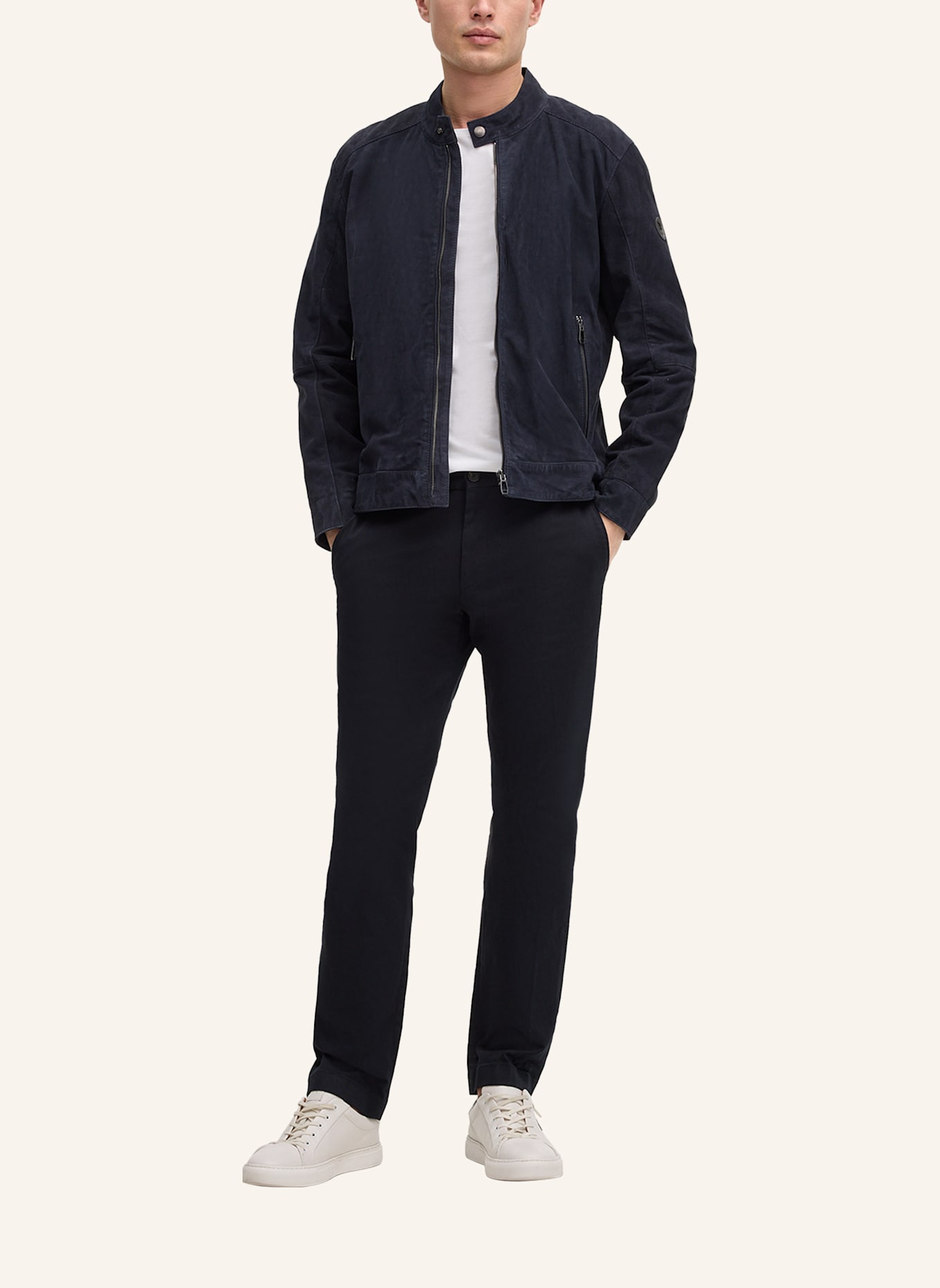 JOOP! Lederjacke: DUNKELBLAU