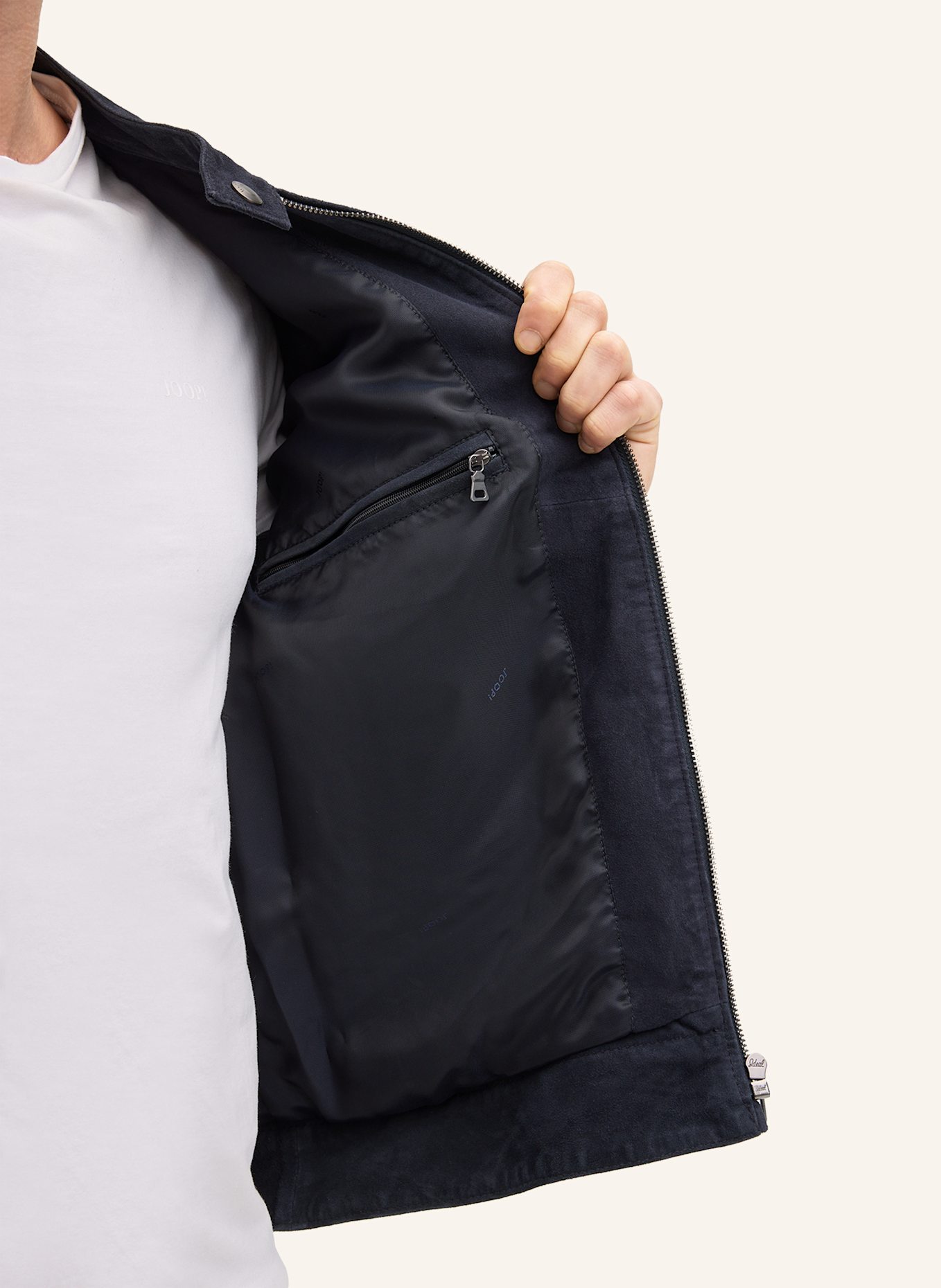 JOOP! Lederjacke: DUNKELBLAU