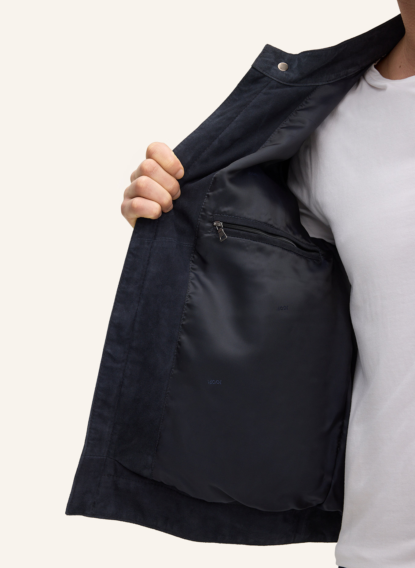 JOOP! Lederjacke: DUNKELBLAU