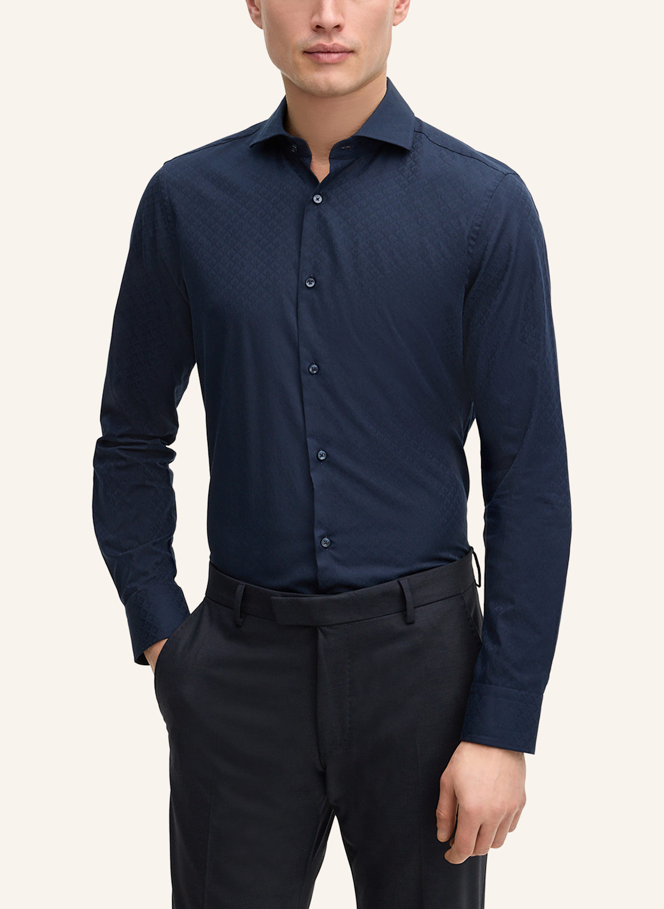 JOOP! Hemd Slim Fit: DUNKELBLAU