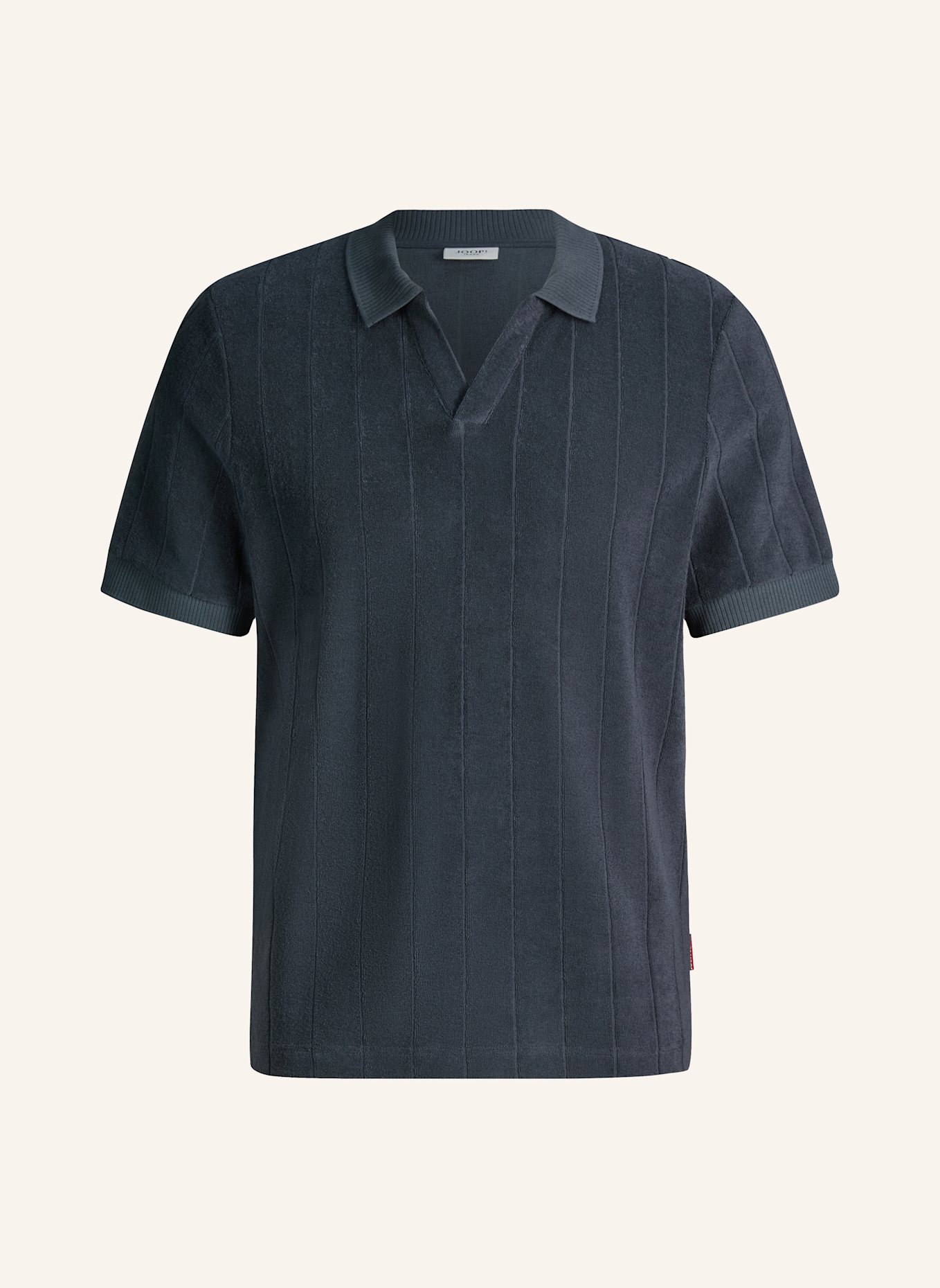 JOOP! JEANS Frottee-Poloshirt MOHALA: DUNKELBLAU