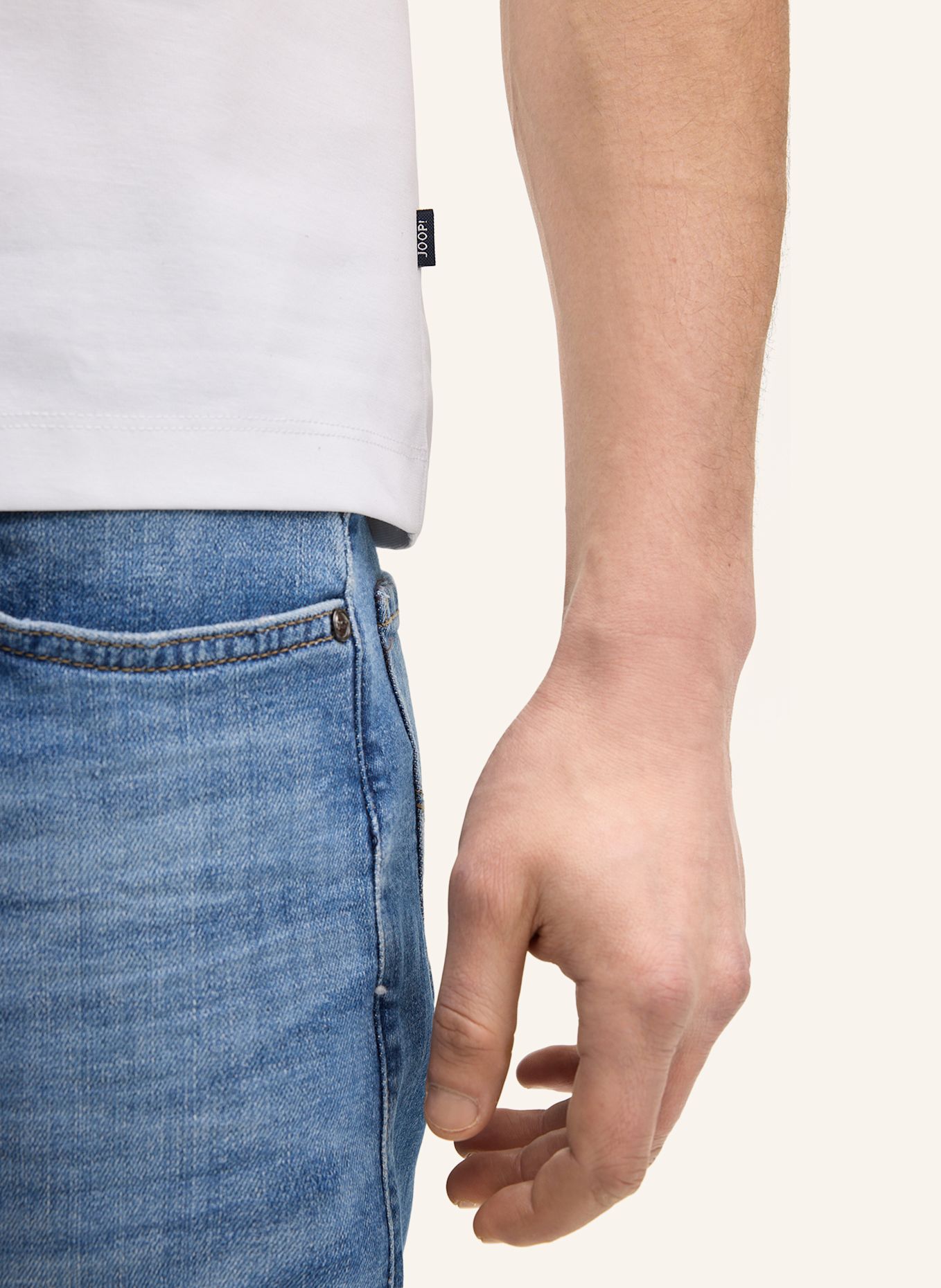 JOOP! Zip-Poloshirt: WEISS