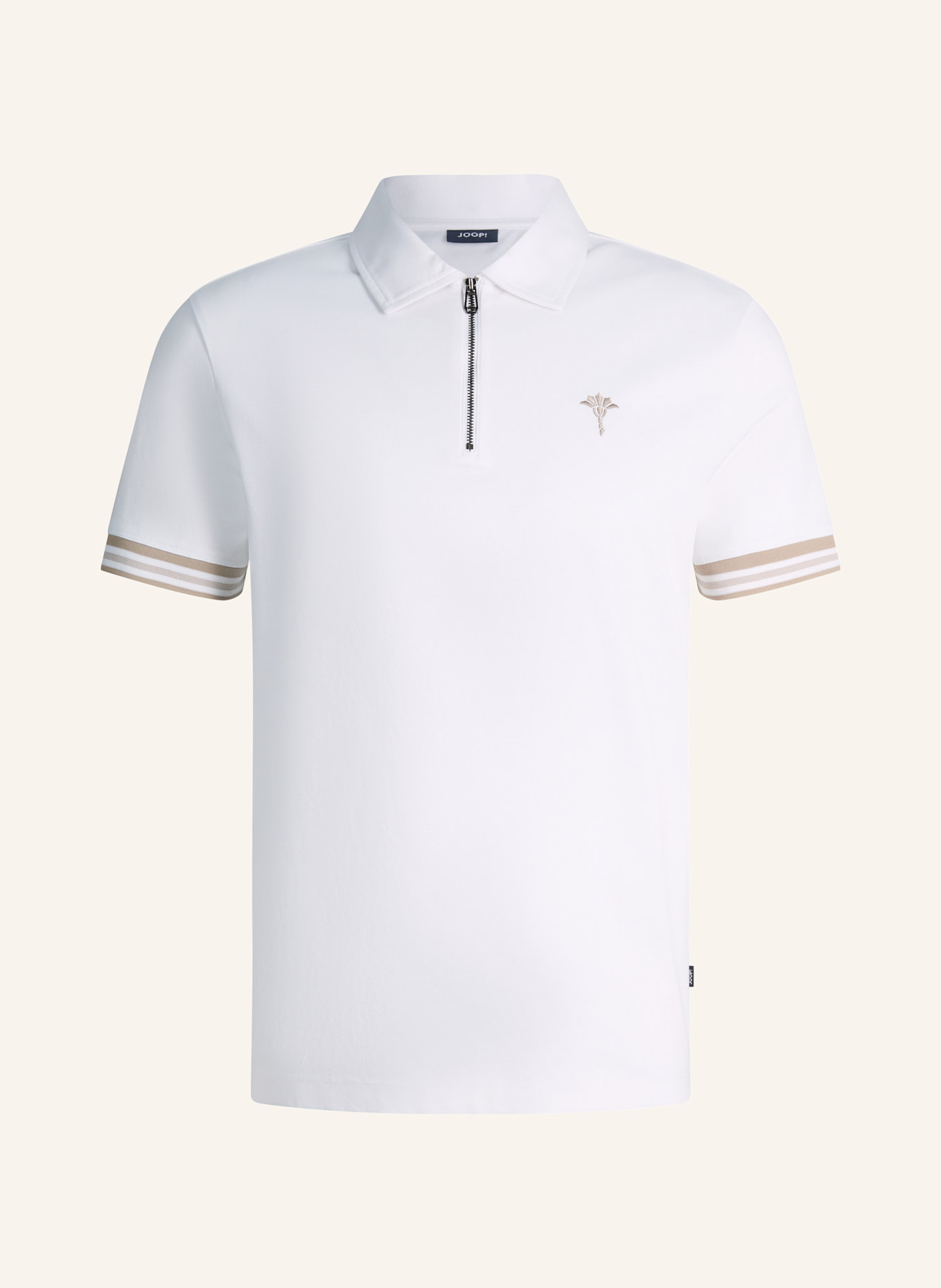 JOOP! Zip-Poloshirt: WEISS