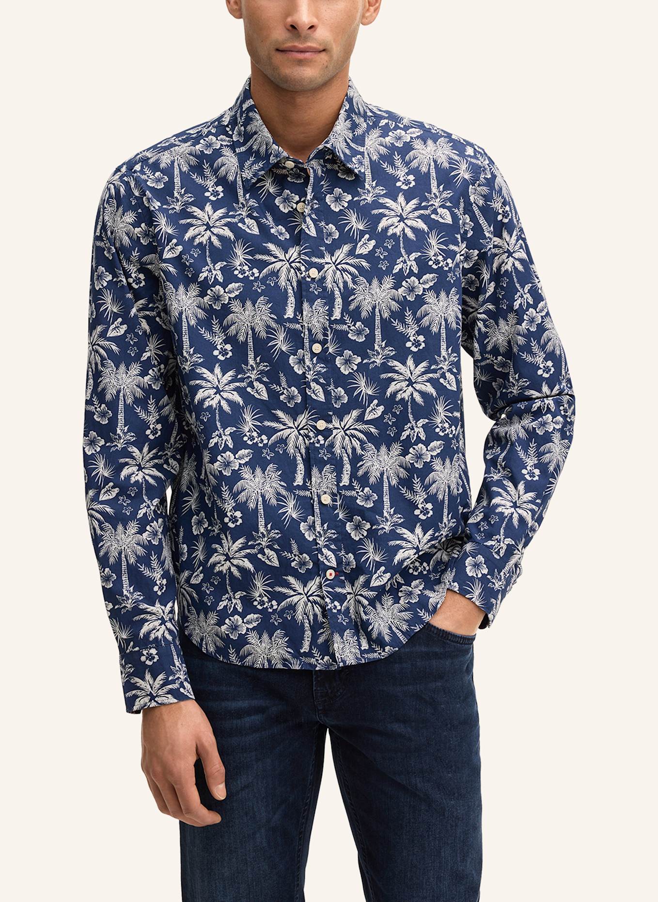 JOOP! JEANS Hemd Regular Fit: DUNKELBLAU