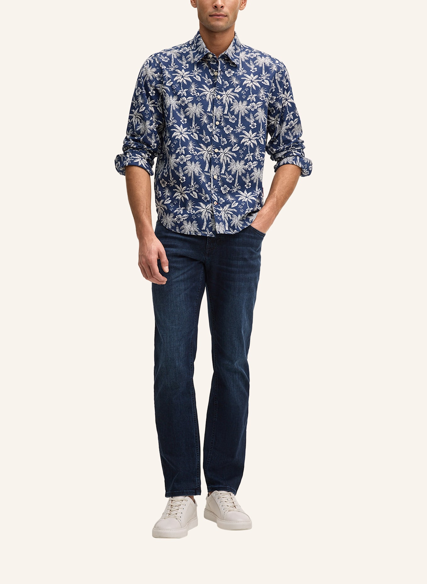 JOOP! JEANS Hemd Regular Fit: DUNKELBLAU