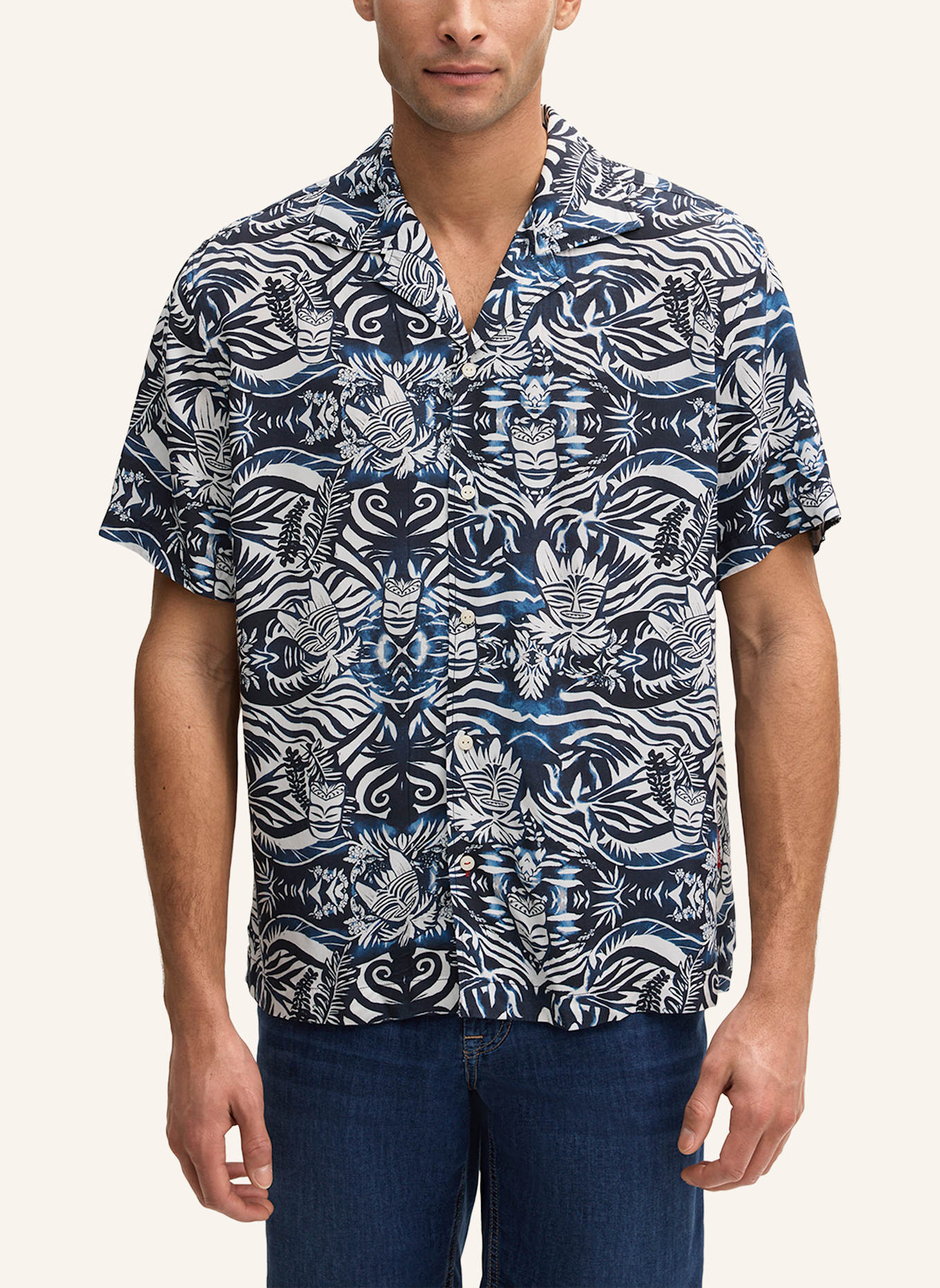 JOOP! JEANS Kurzarm-Hemd Regular Fit: BLAU