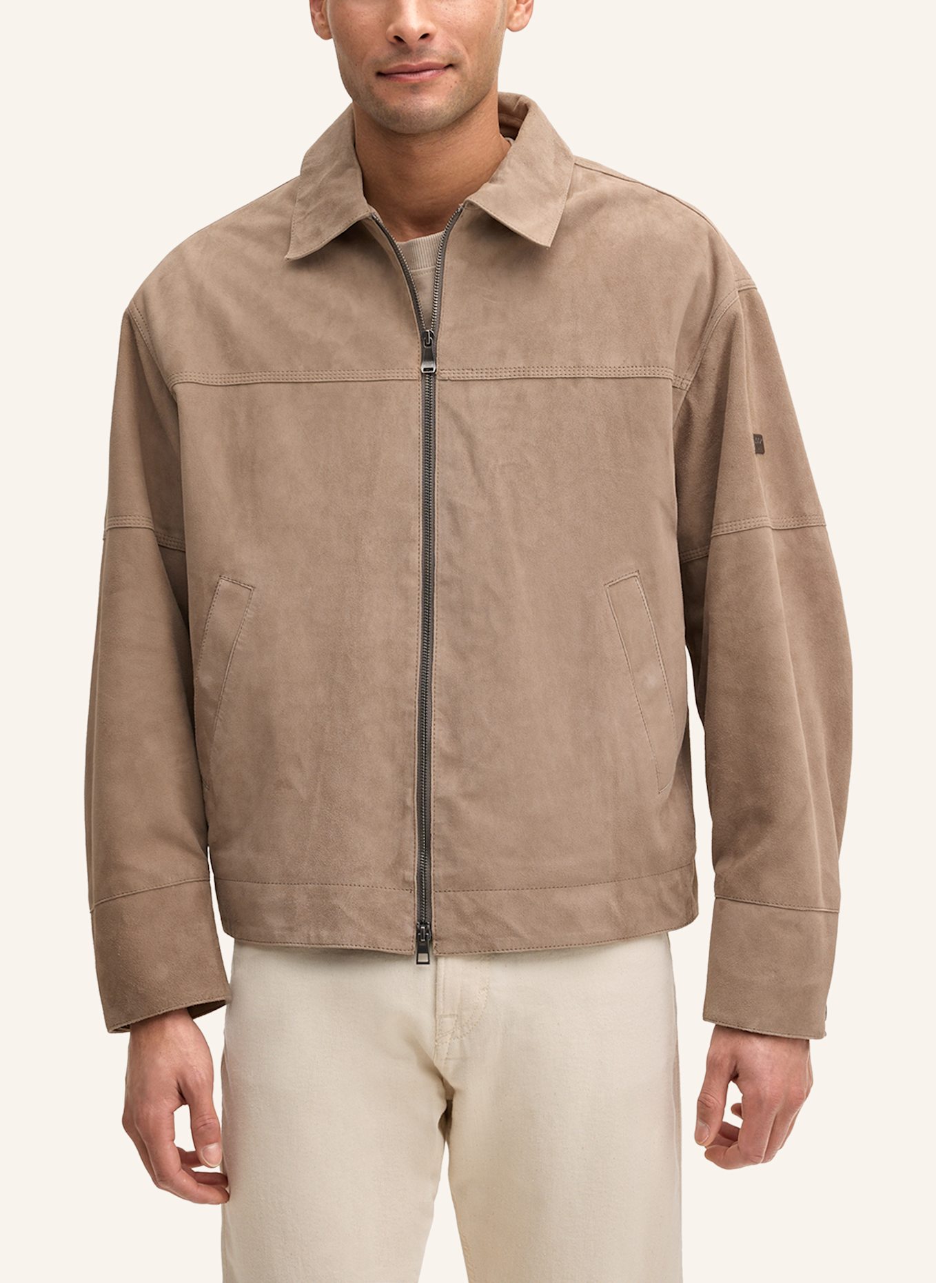 JOOP! JEANS Lederjacke: HELLBRAUN