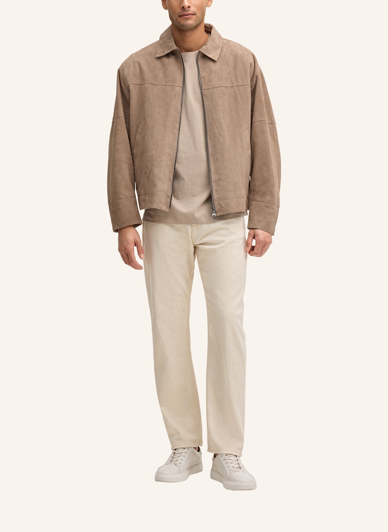 JOOP! JEANS Lederjacke: HELLBRAUN